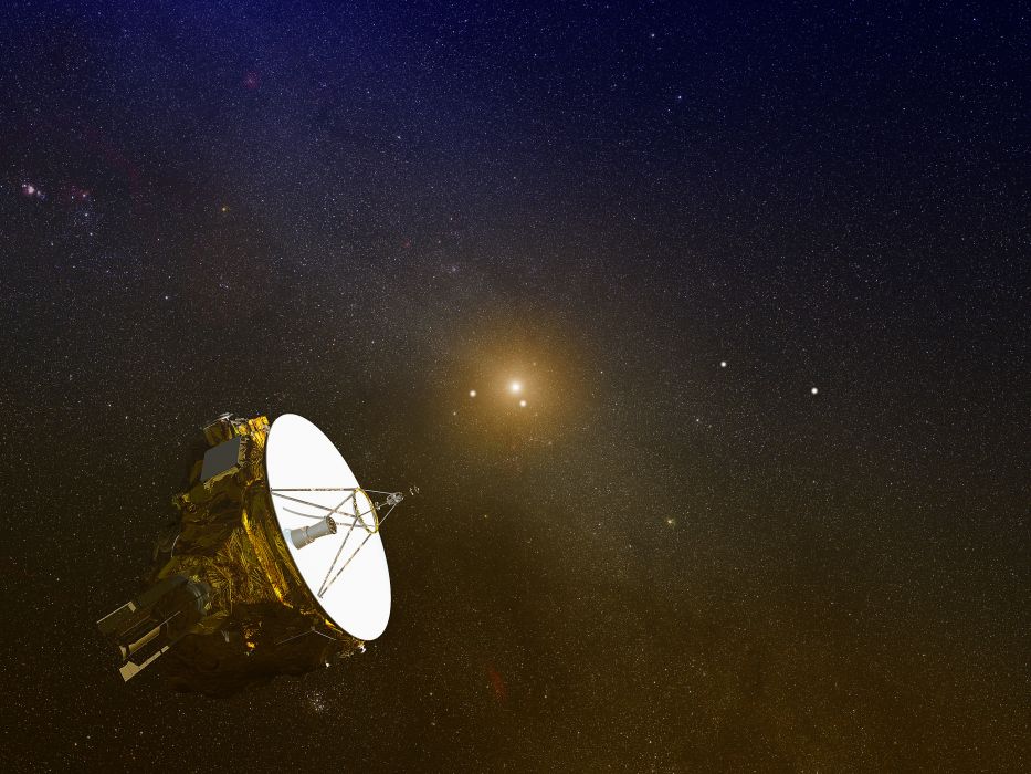 New Horizons fot. ASA/ESA/G. Bacon (STScI); NASA/Johns Hopkins University Applied Physics Laboratory/Southwest Research Institute; kolaż Jan Sochaczewski