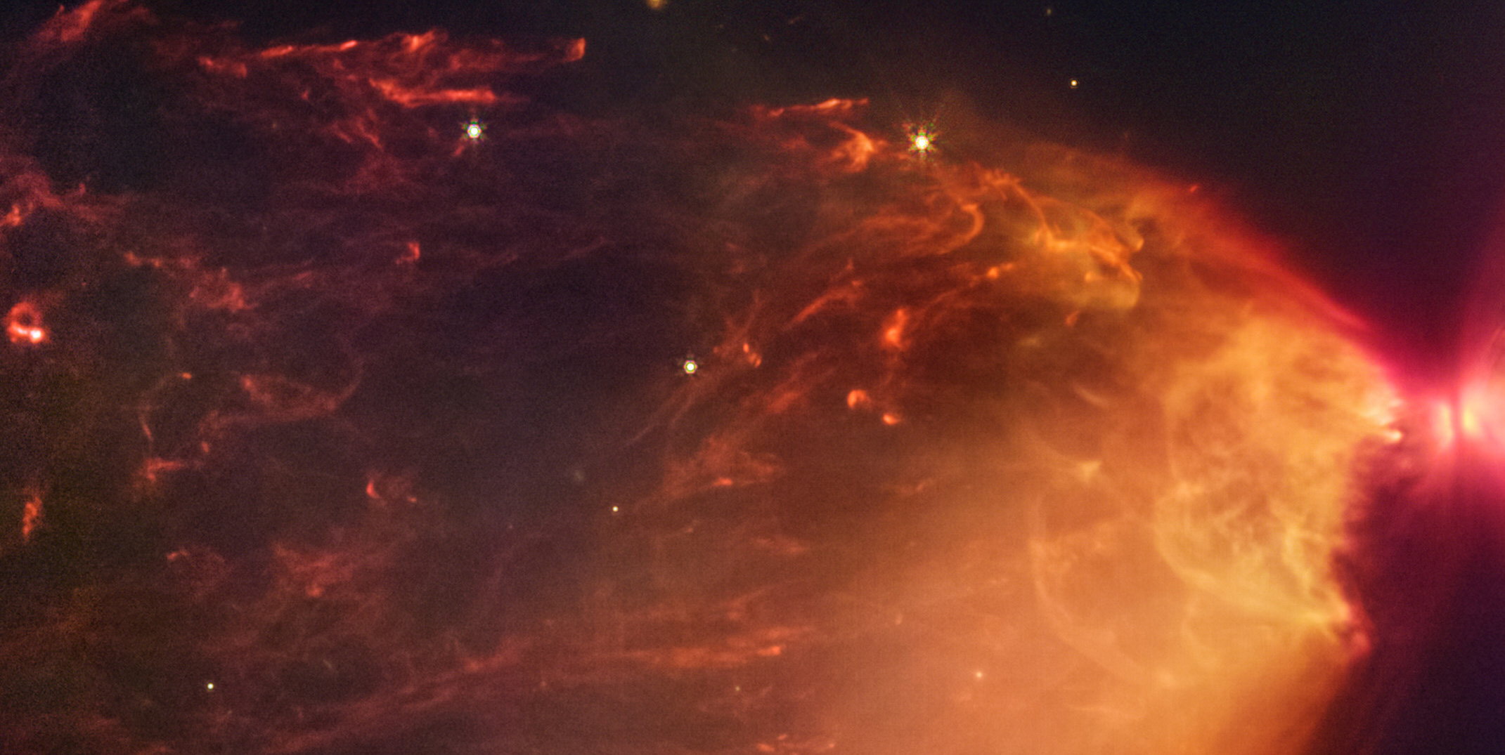 Teleskop Webba zrobił niesamowite zdjęcie ognistej klepsydry. Co przestawia? (fot. NASA, ESA, CSA, and STScI, J. DePasquale (STScI))