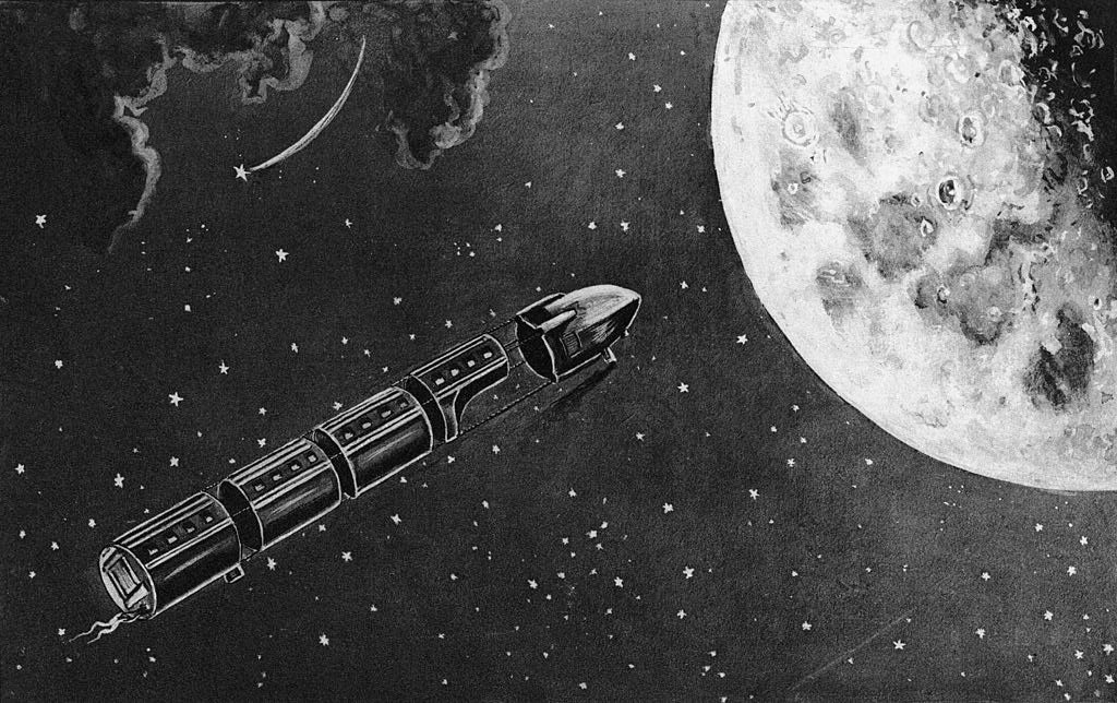 Marzenie o Księżycu. Jak Juliusz Verne zainspirował konstruktorów pierwszych rakiet kosmicznych (fot. Hulton Archive/Getty Images)