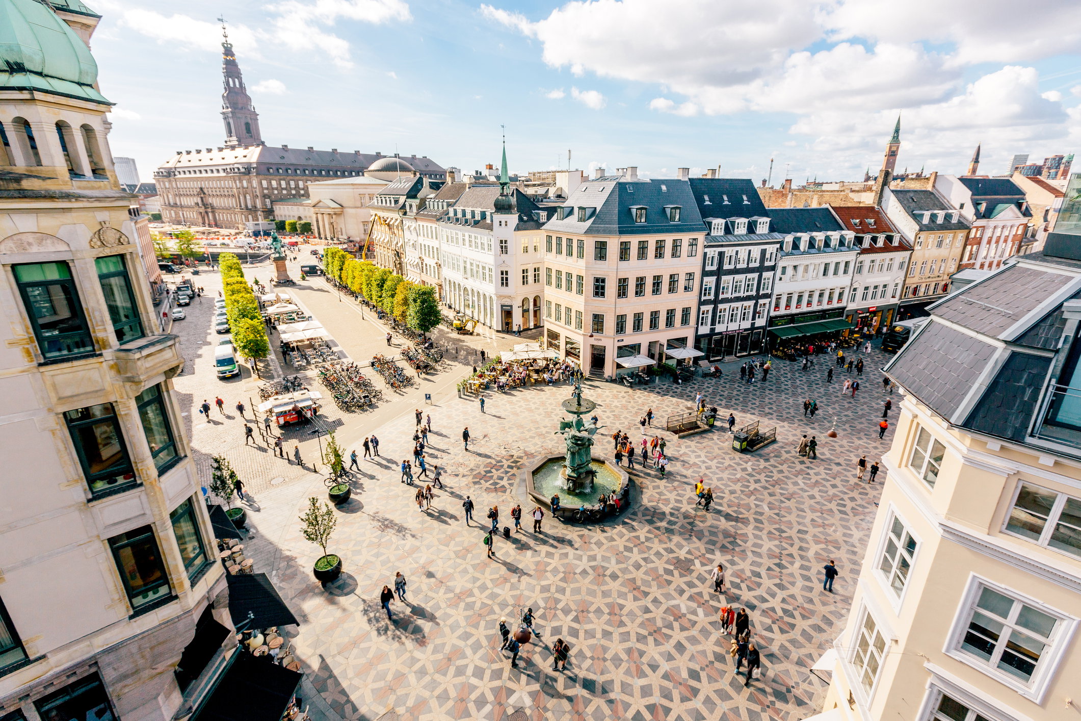 Widok na deptak Strøget w Kopenhadze