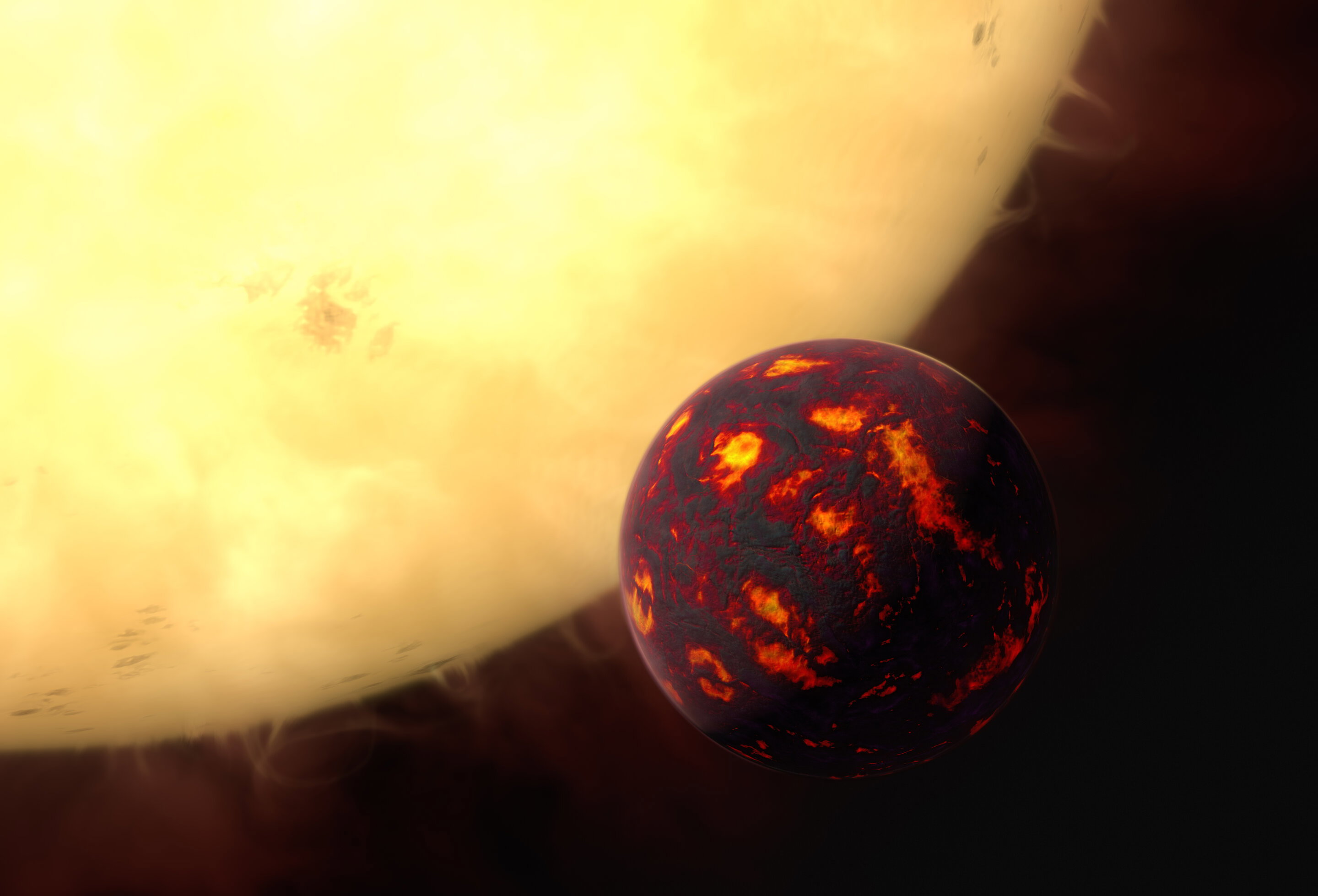 Naukowcy zbadali „piekielną planetę”, na której powierzchni jest aż 2,3 tys. st. C. W jaki sposób aż tak się nagrzała? (fot. ESA/Hubble, M. Kornmesser)