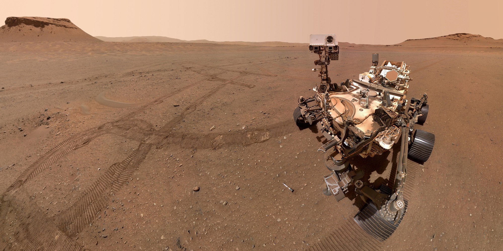 Łazik Perseverance założył pierwszy pozaziemski magazyn próbek. Jak trafią z Marsa na Ziemię? (fot. NASA/JPL-Caltech/MSSS)