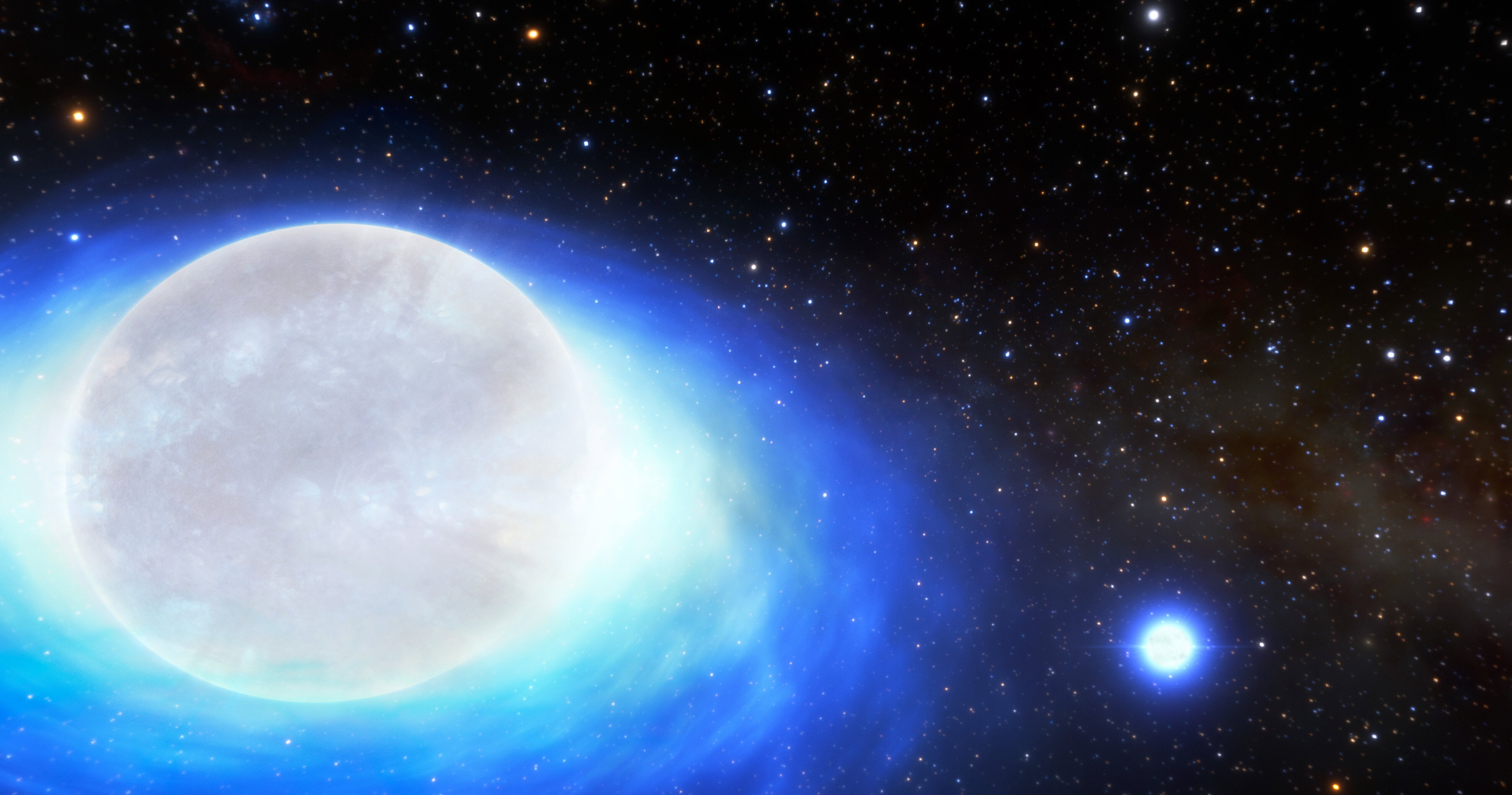 Astronomowie odkryli układ podwójny gwiazd neutronowych. Kiedy się zderzą, powstanie potężna kilonowa (fot. CTIO/NOIRLab/NSF/AURA/P. Marenfeld, CC0)