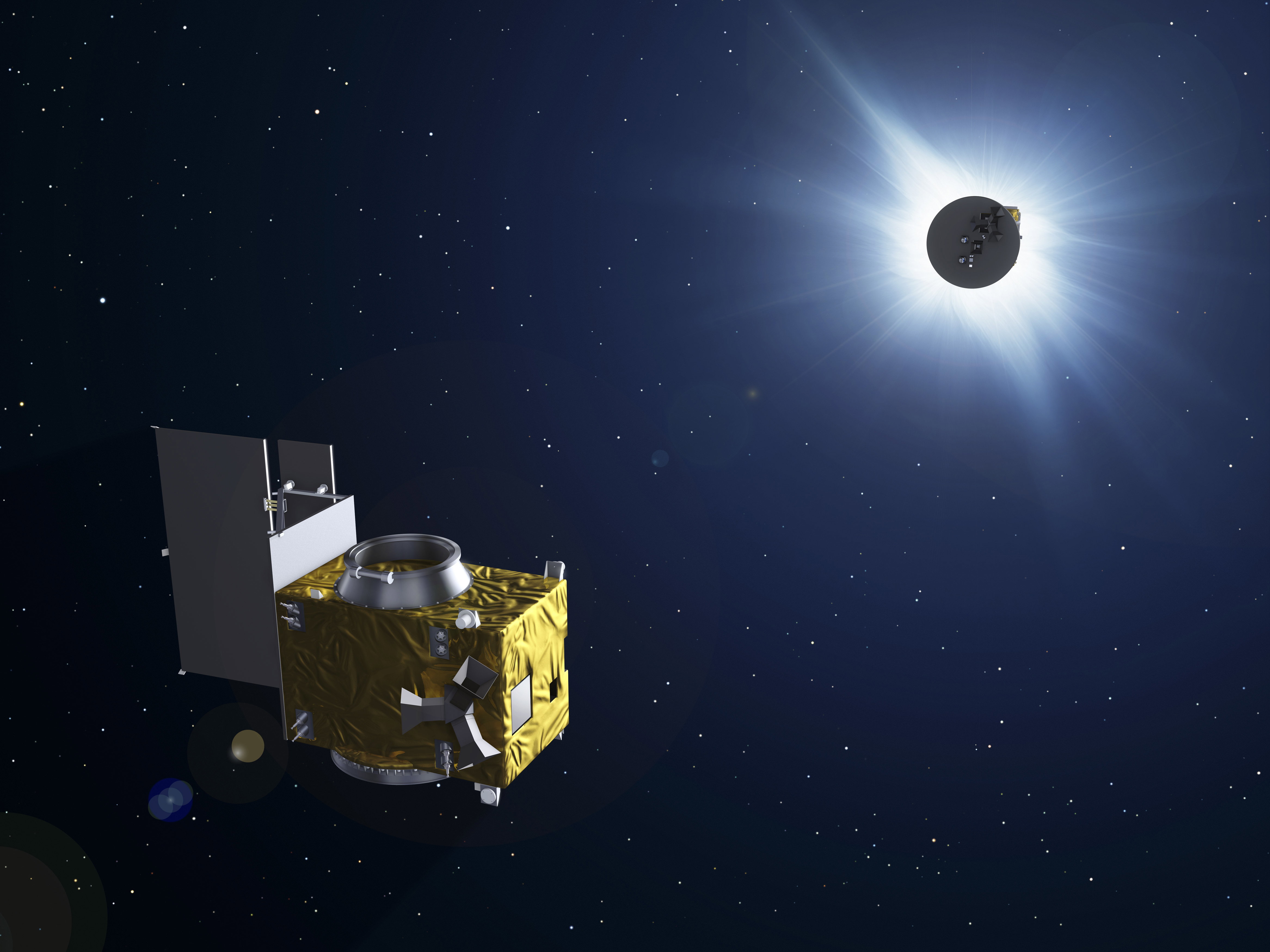 Te satelity mają wywołać zaćmienie Słońca. Będą lecieć w wyjątkowo precyzyjnej formacji