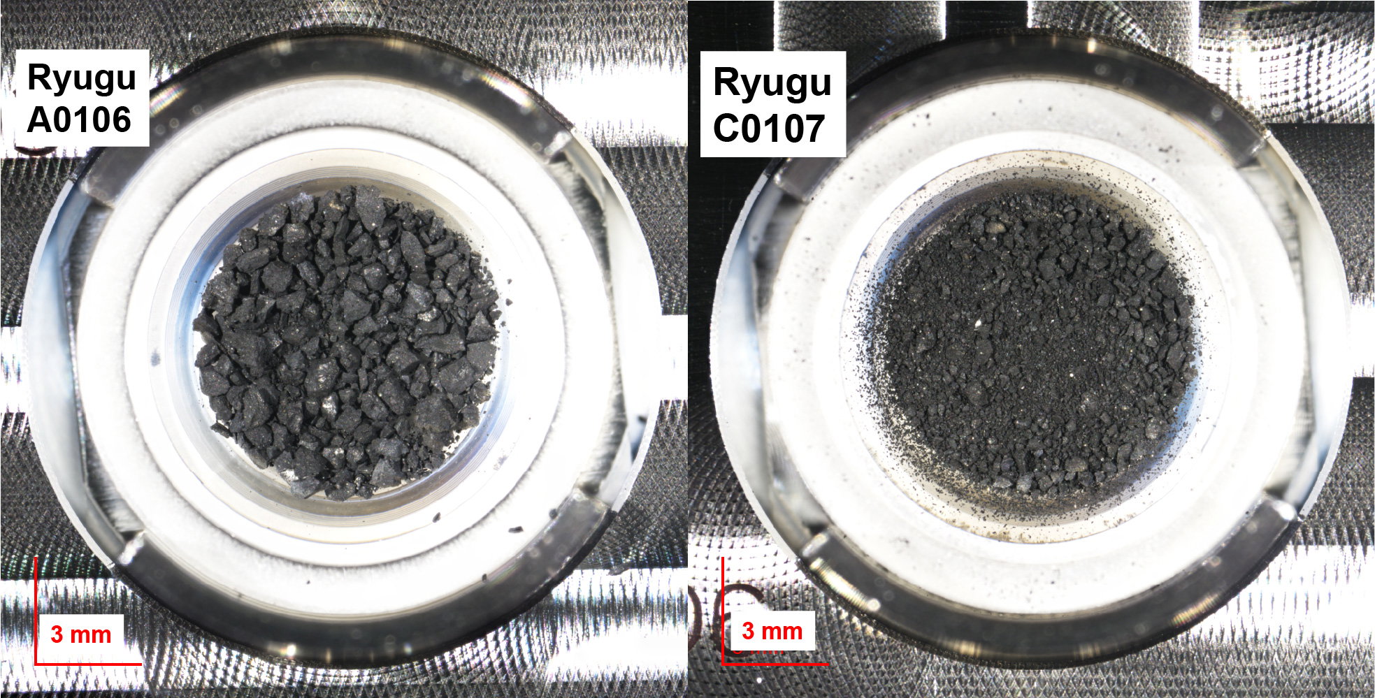 W próbkach z planetoidy Ryugu odnaleziono składniki RNA. Czy to dowód na powszechność życia w kosmosie? (fot. Yasuhiro Oba, et al. Nature Communications. March 21, 2023)