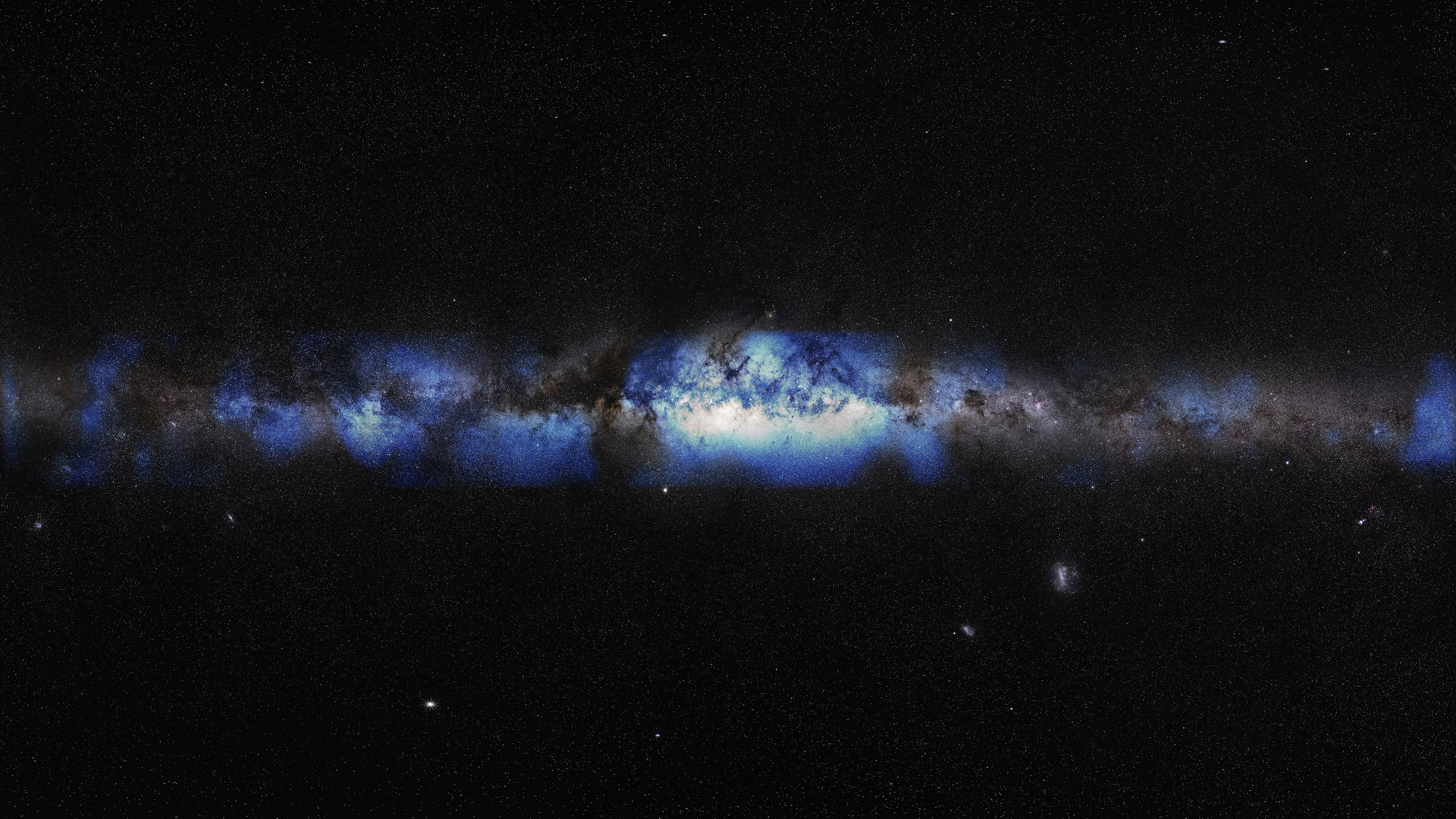 Galaktyka sfotografowana dzięki neutrinom. Takiej Drogi Mlecznej jeszcze nie widzieliście (fot. IceCube Collaboration/U.S. National Science Foundation (Lily Le & Shawn Johnson)/ESO (S. Brunier))