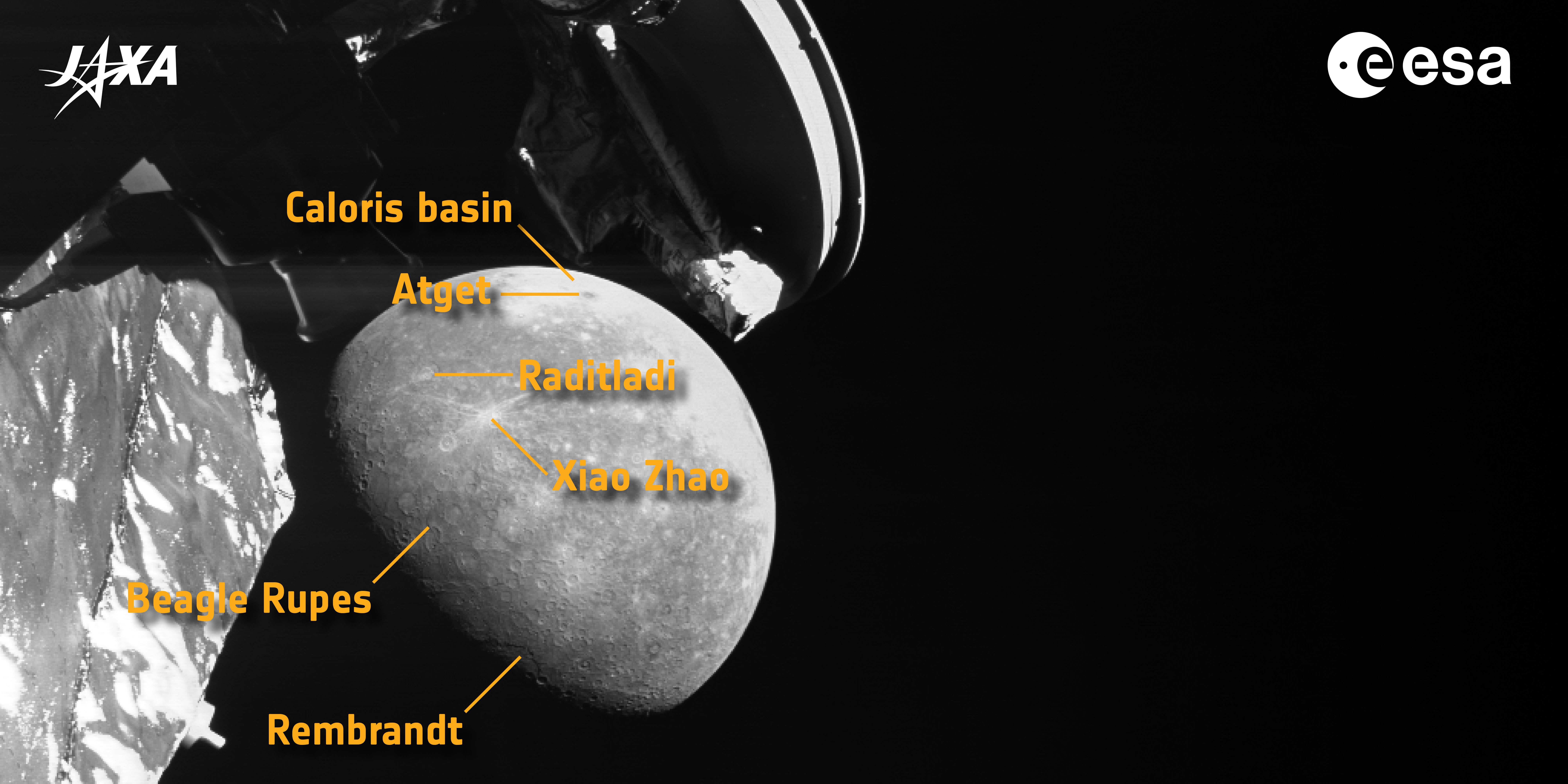 Sonda BepiColombo wykonała trzeci przelot w pobliżu Merkurego. Przesłała na Ziemię zachwycające zdjęcia (fot. ESA/BepiColombo/MTM, CC BY-SA 3.0 IGO)