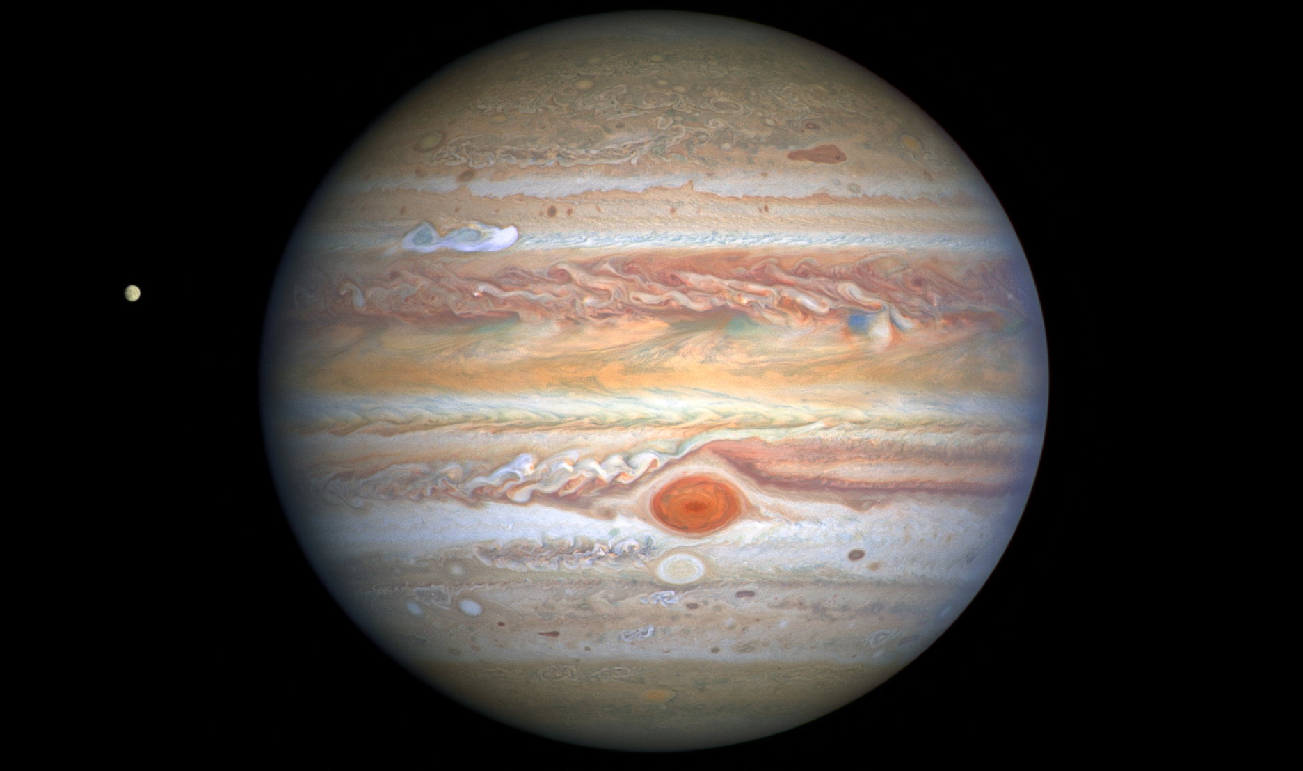 Coś uderzyło w Jowisza. Zdarzenie zarejestrowali astronomowie-amatorzy  (fot. NASA, ESA, STScI, A. Simon (Goddard Space Flight Center), M.H. Wong (University of California, Berkeley), and the OPAL team, CC BY 2.0)
