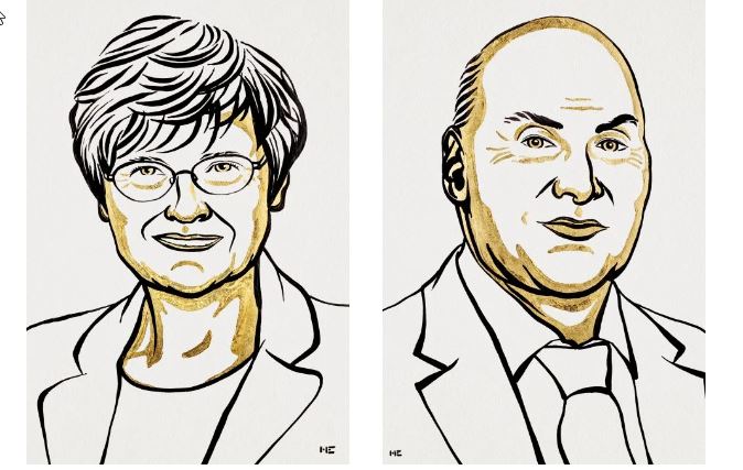 Laureaci Nagrody Nobla 2023 w dziedzinie medycyny (ryc.  Niklas Elmehed © Nobel Prize Outreach)