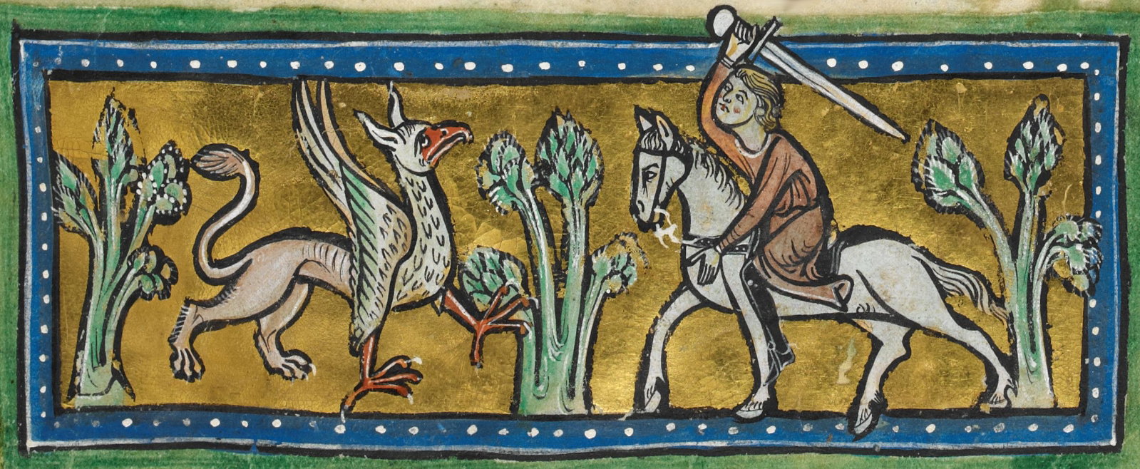 Mityczne zwierzęta (ryc. Rochester Bestiary, Wikimedia Commons, public domain)