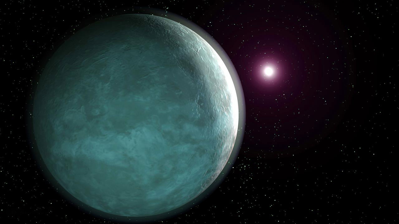 Artystyczna wizja planety Wasp-107b (grafika NASA)