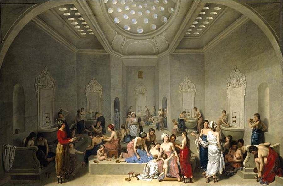 jean-jacques-francois-lebarrier-French-1738-1828-a-female-turkish-hammam