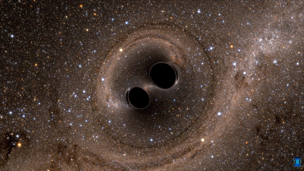 Narodziny czarnej dziury są jak dzwonienie dzwonu? Takie wydarzenie pozostawia ślady, które da się wykryć (ryc. The SXS (Simulating eXtreme Spacetimes) Project)