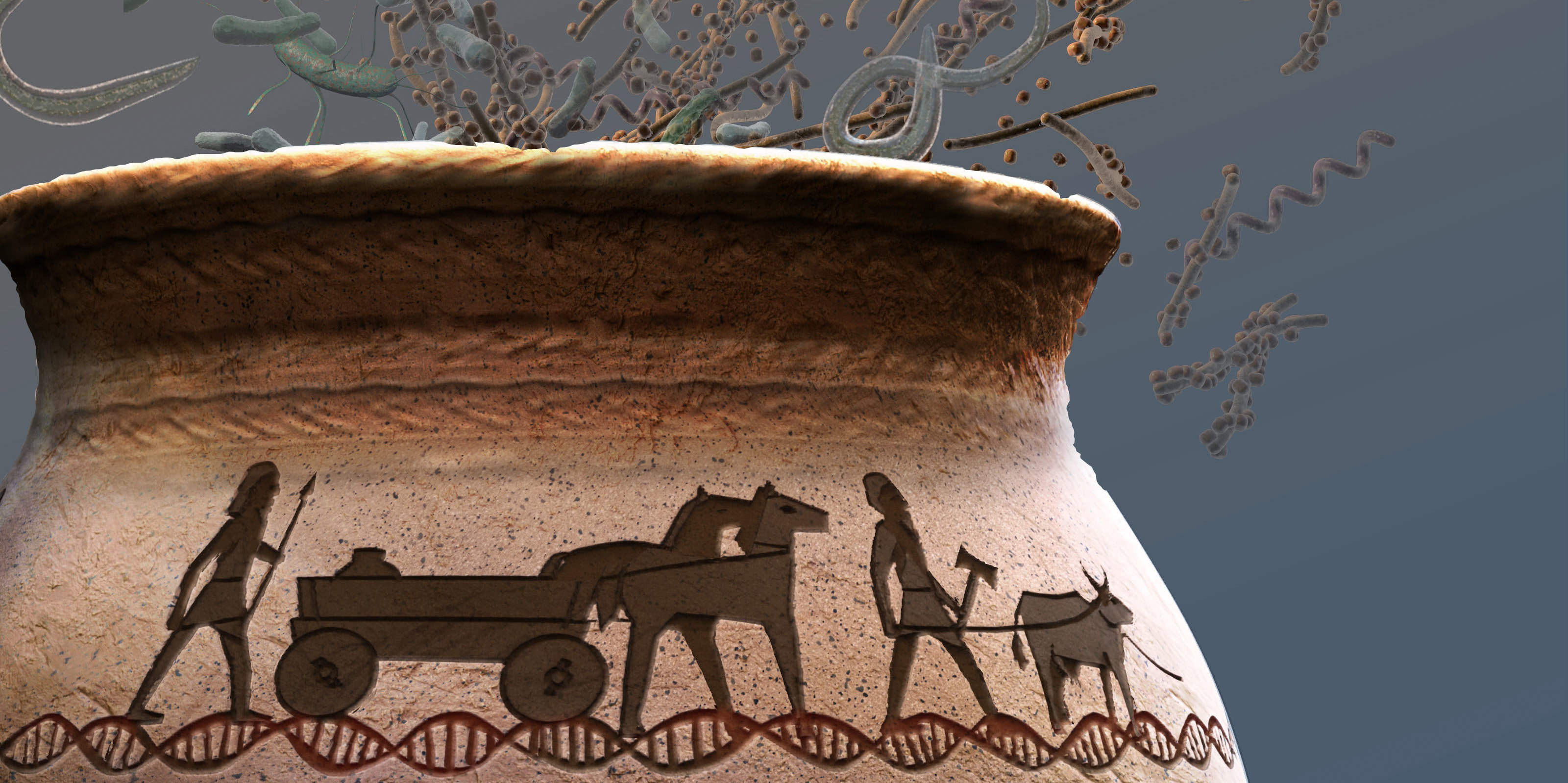 Prehistoryczne DNA dawnych Europejczyków ujawnia, czemu chorujemy na stwardnienie rozsiane i Alzheimera (ryc. Sayo Studio)