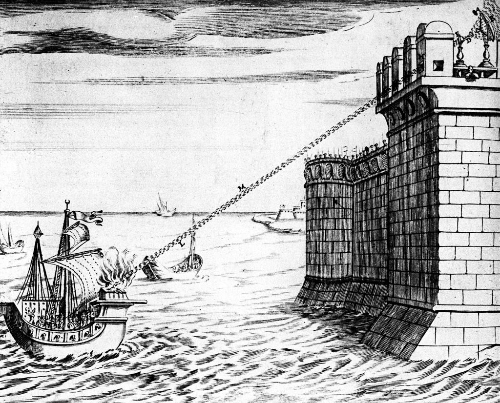 Archimedes zrobił to w Syrakuzach, 13-latek – jako projekt szkolny. Oto antyczny promień śmierci (ryc. Ann Ronan Pictures/Print Collector/Getty Images)