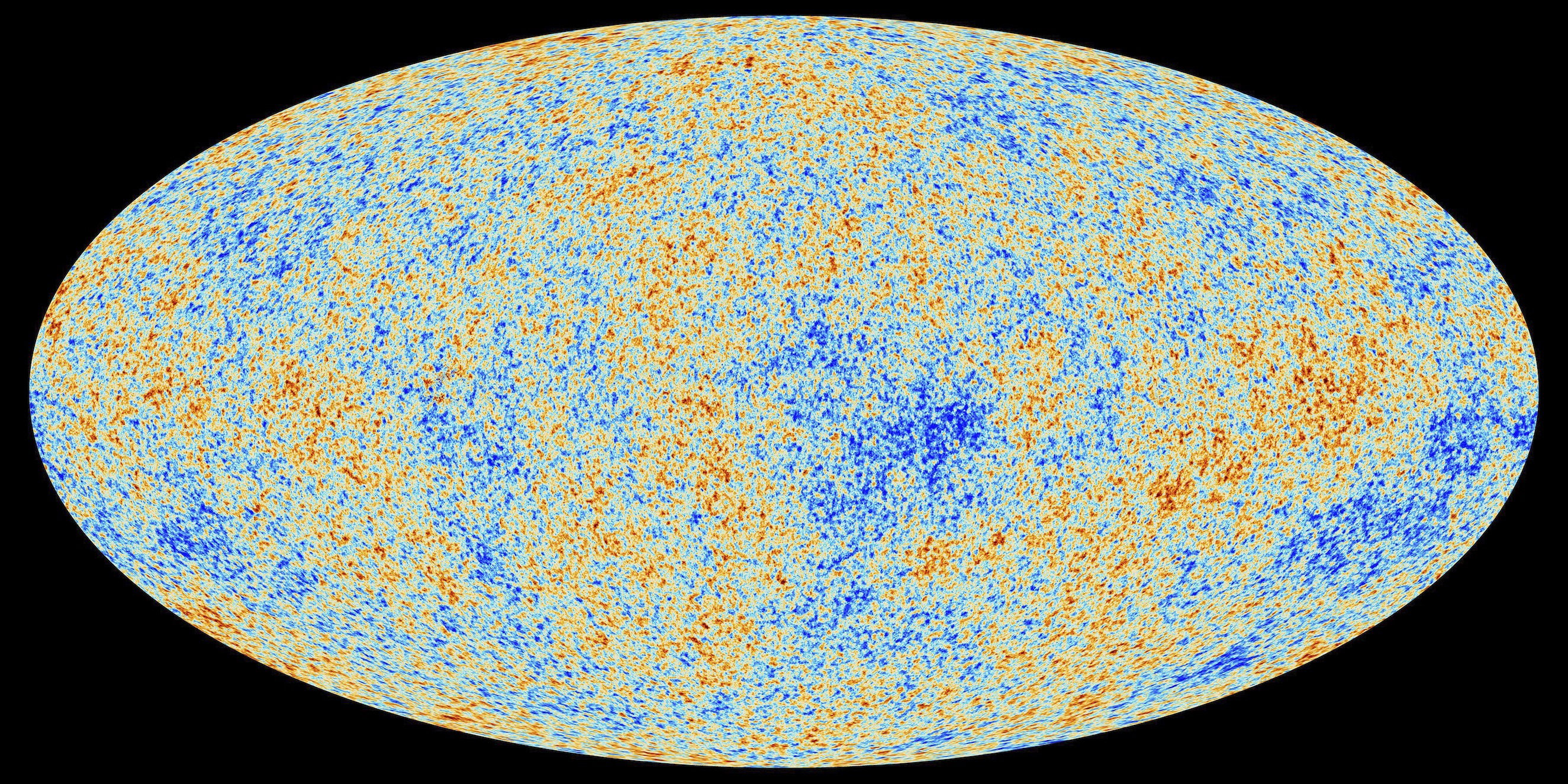 Mikrofalowe promieniowanie tła to echo Wielkiego Wybuchu. Co można z niego wyczytać? (fot. ESA and the Planck Collaboration, Wikimedia Commons, CC-BY-4.0)