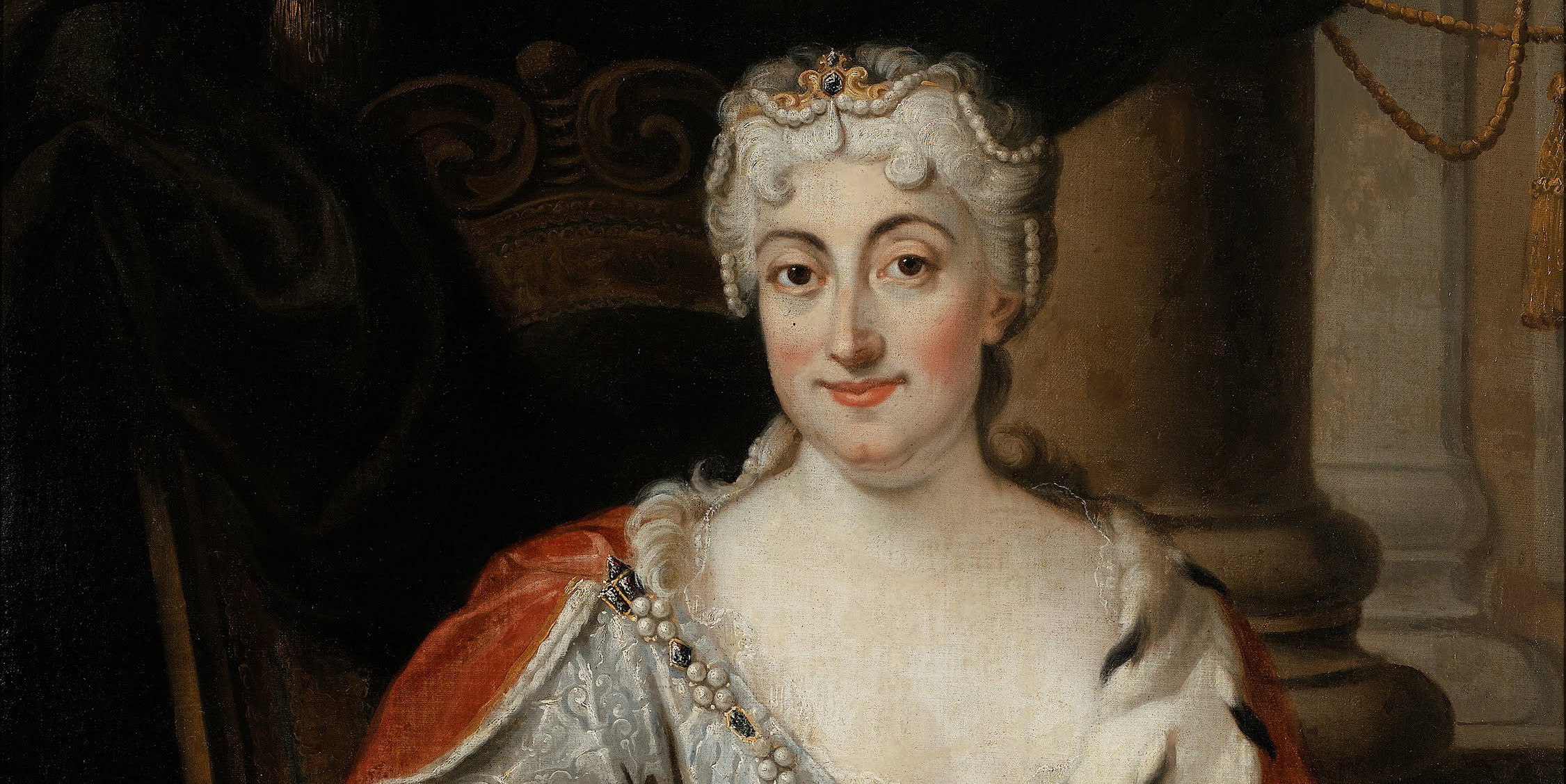 Maria Klementyna Sobieska była wnuczką Jana III Sobieskiego. Dlaczego pochowano ją w bazylice św. Piotra? (ryc. Pier Leone Ghezzi, Wikimedia Commons, public domain)