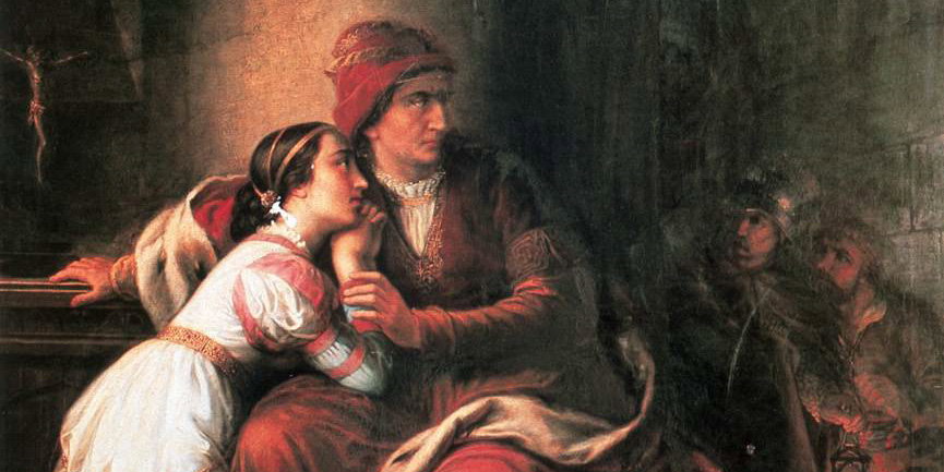 Królowa Elżbieta Bośniaczka walczyła jak lwica o dobro swoich córek. Zamordowano ją na oczach jednej z nich (ryc. Soma Orlai Petrich  (1822–1880), Wikimedia Commons, public domain)