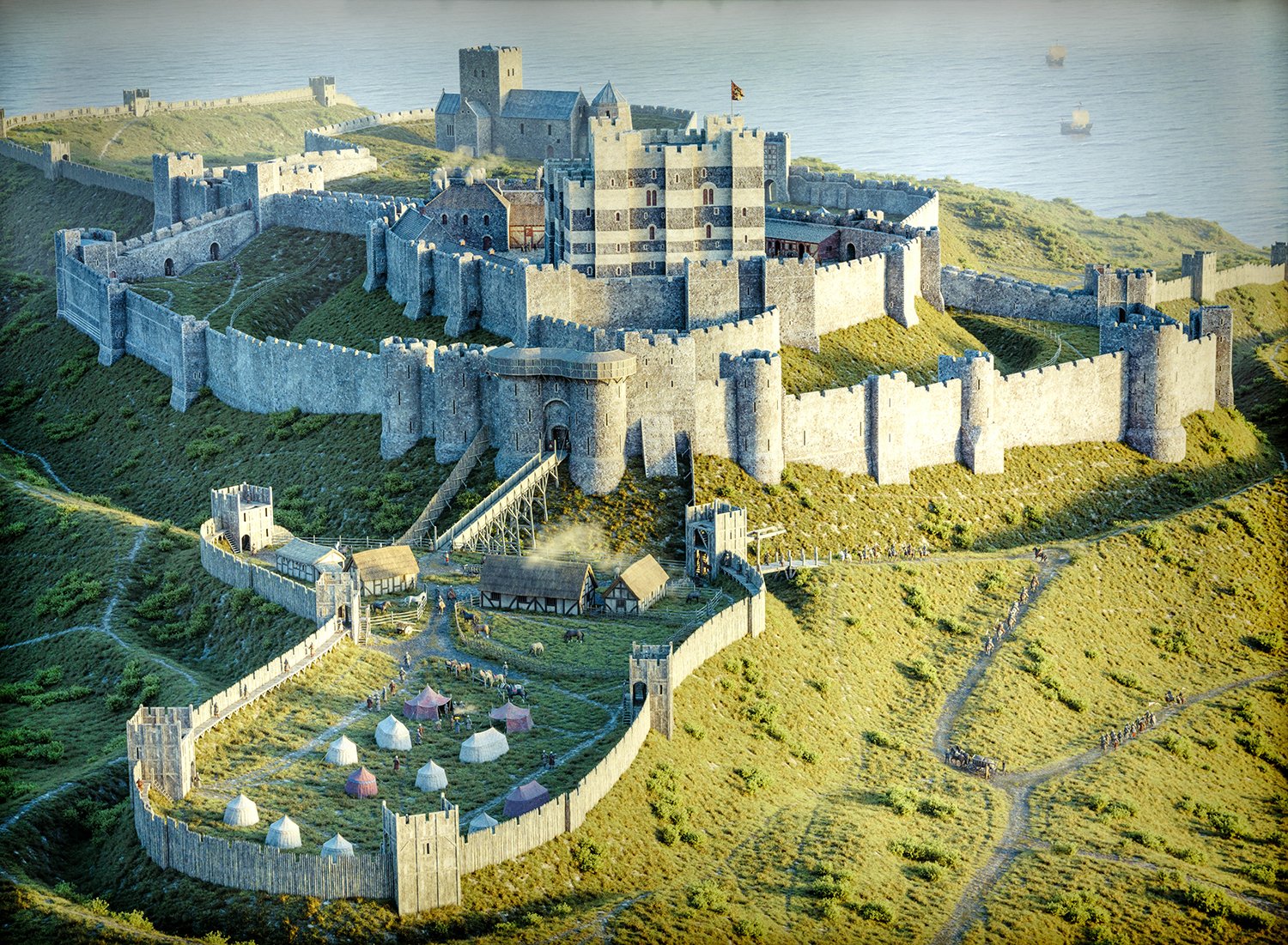 Zjawiskowa rekonstrukcja 3D angielskiego zamku w Dover. „Poziom szczegółowości jest zdumiewający”