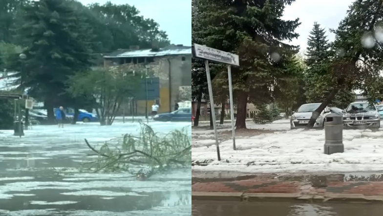 Anomalia pogodowa nad Polską. W lipcu miasto wyglądało jak po śnieżycy