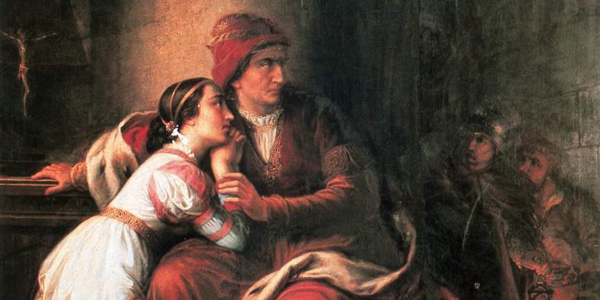 Królowa Elżbieta Bośniaczka walczyła jak lwica o dobro swoich córek. Zamordowano ją na oczach jednej z nich (ryc. Soma Orlai Petrich  (1822–1880), Wikimedia Commons, public domain)