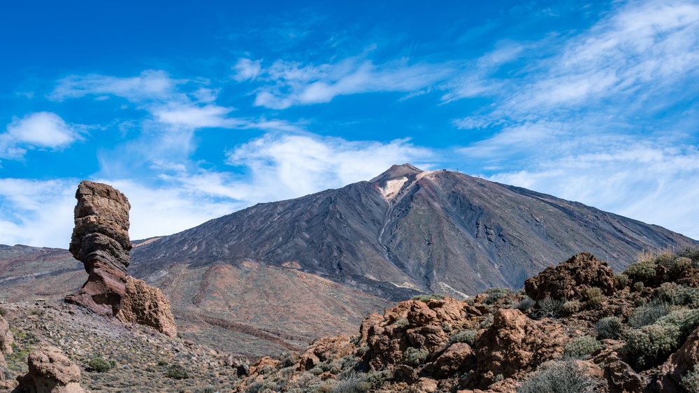 Pico del Teide na Teneryfie to najwyższa góra Hiszpanii. Znajduje się na kraterze drzemiącego wulkanu