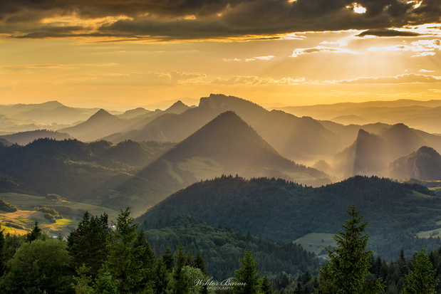 Widok z Wysokiego Wierchu na Pieniny