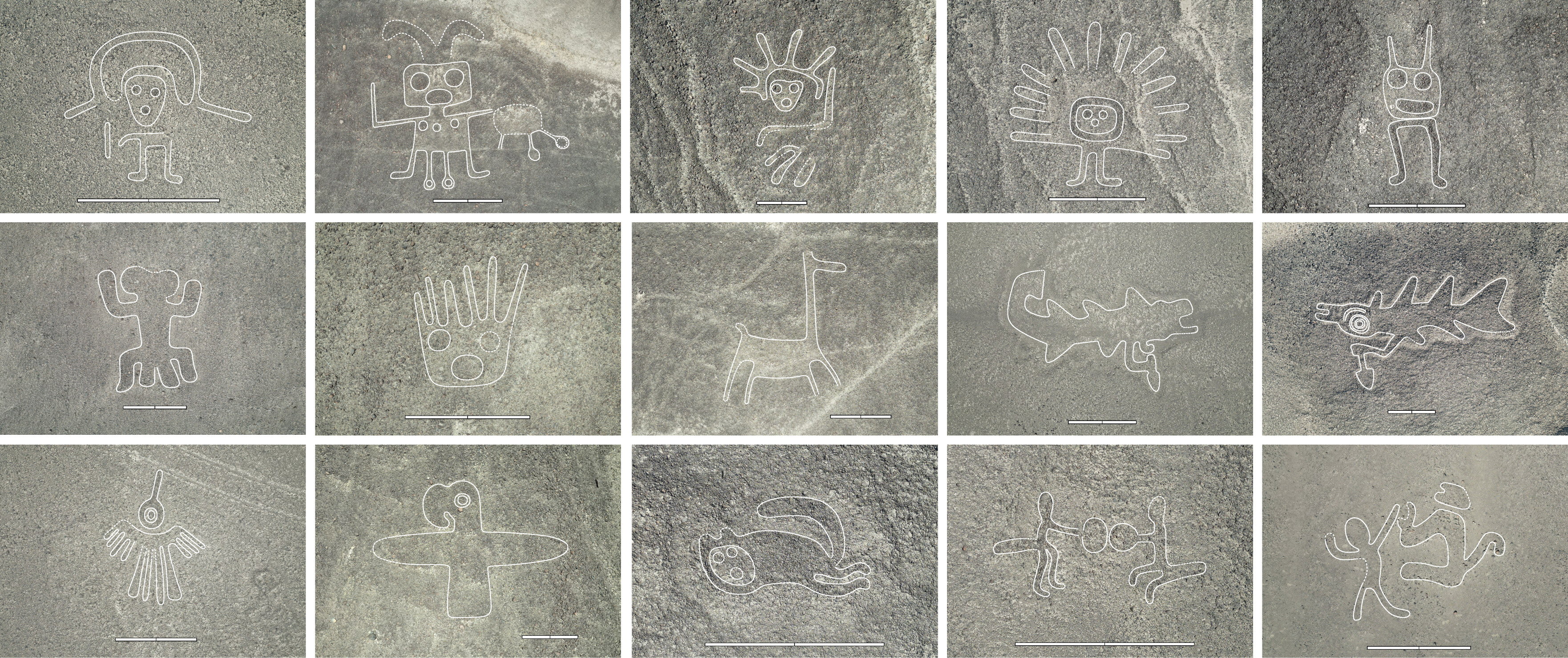 Odkryto ponad 300 rysunków w Nazca w Peru. Za znaleziskiem stoi sztuczna inteligencja/Fot. Masato Sakai et al. PNAS 2024