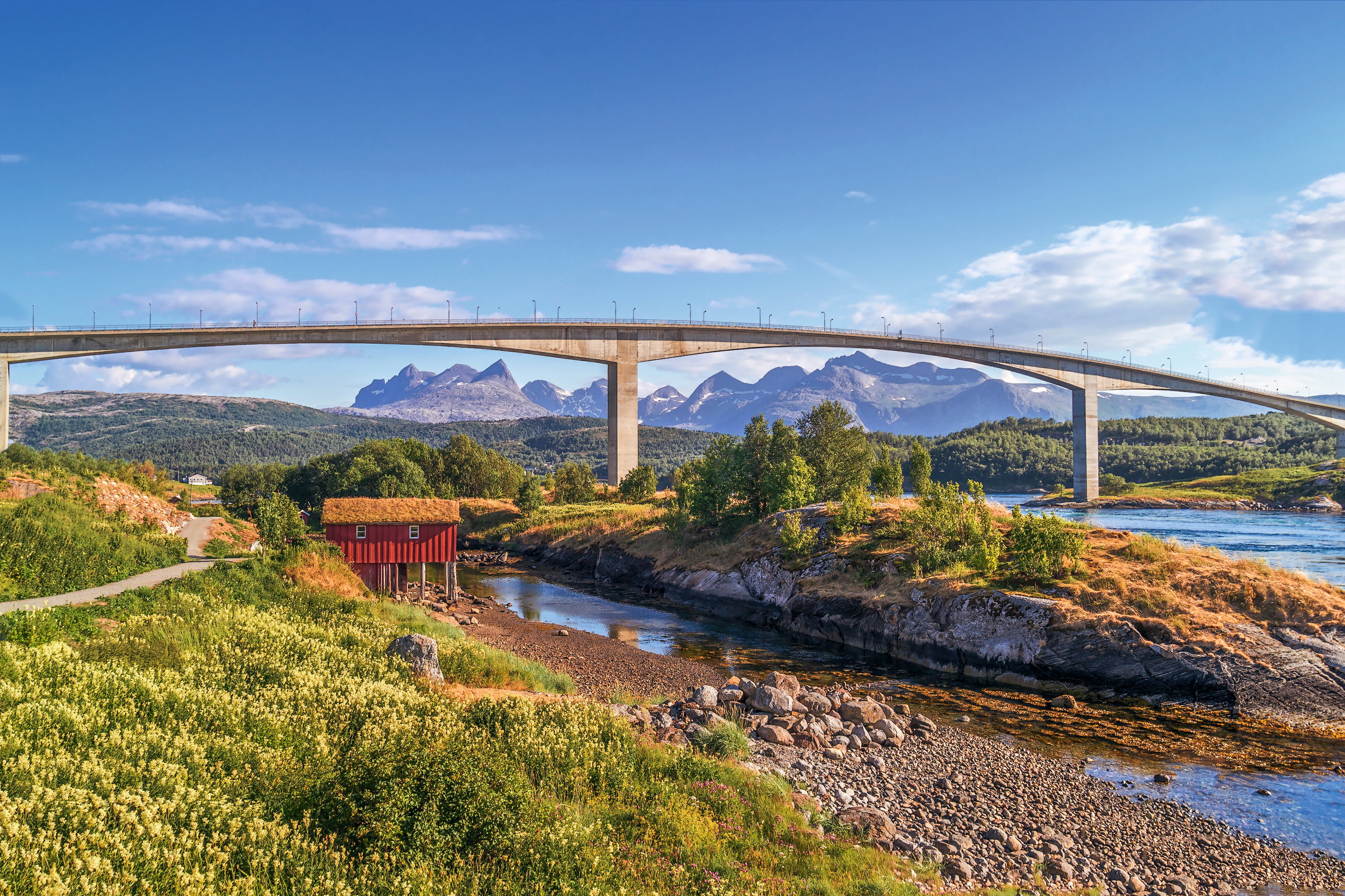 A,Cabin,Under,Saltstraumen,Bridge,Near,Bodo.,Norway