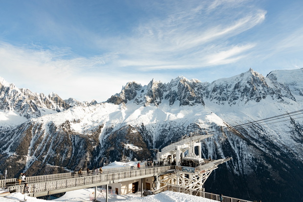 Stacja gondoli Aiguille du Midi, Chamonix,,Francja