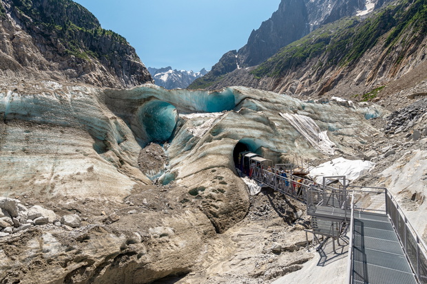 Lodowiec Mer de Glace, Chamonix, Francja