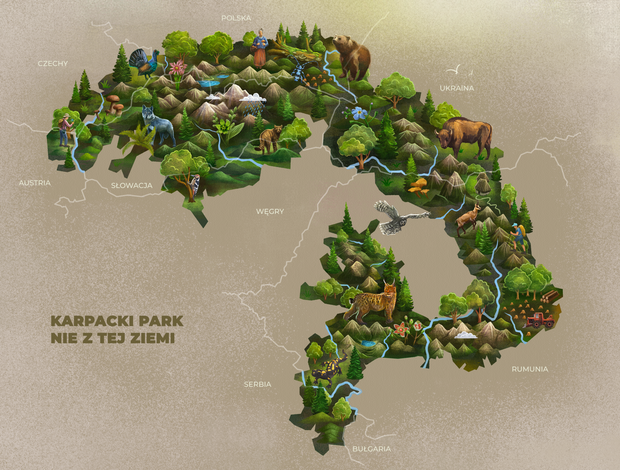 Międzynarodowy Park Karpat, jeśli powstanie, rozciągnie się na tereny ośmiu państw: Polski, Czech, Słowacji, Węgier, Rumunii, Austrii, Serbii i Ukrainy