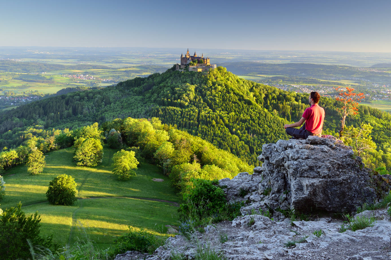 Hechingen: widok na zamek Hohenzollern