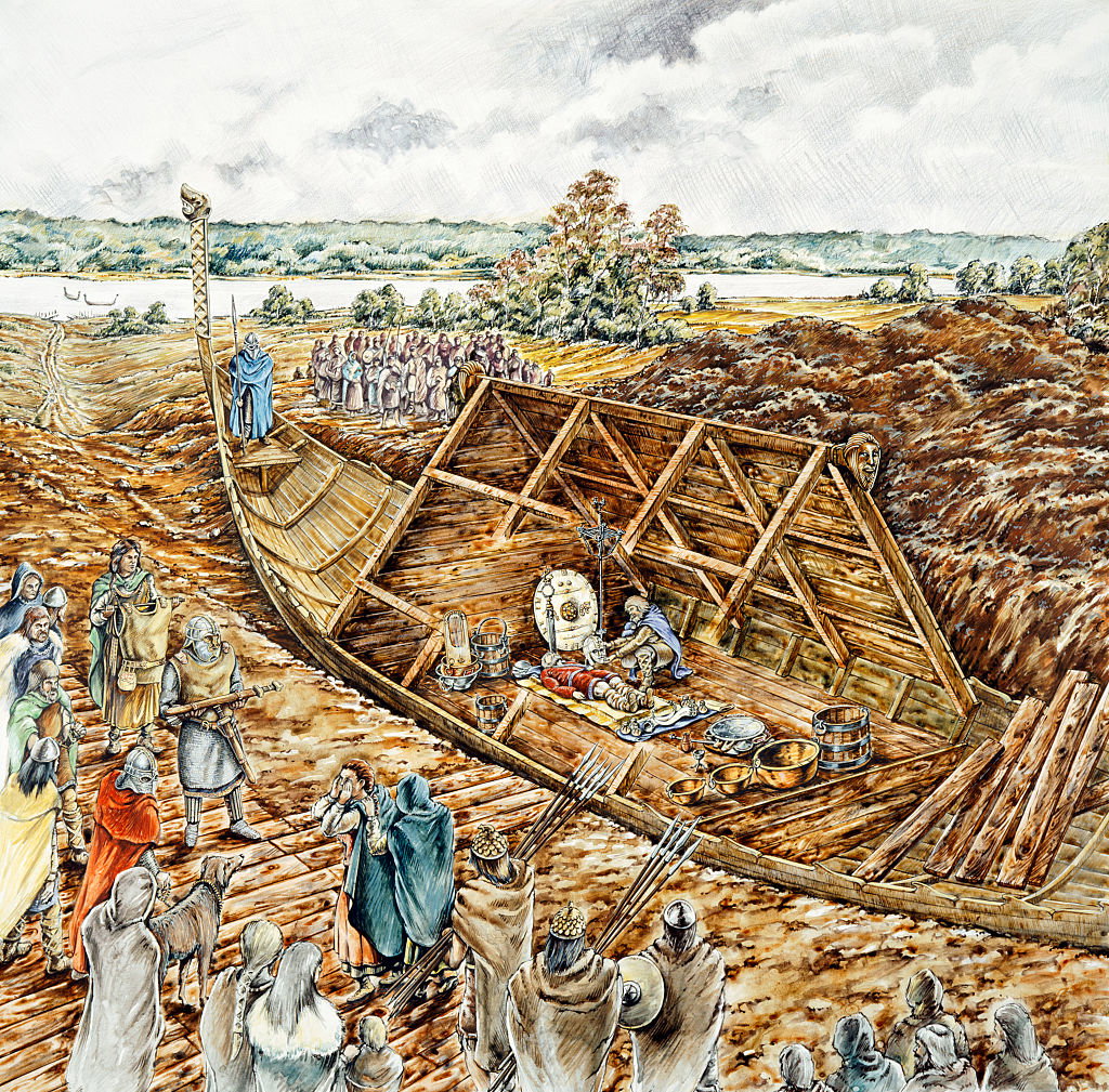 Wiadomo, kogo pochowano w spektakularnych grobowcach sprzed 1500 lat. Śmiała teoria badaczki/Rys. English Heritage/Heritage Images/Getty Images