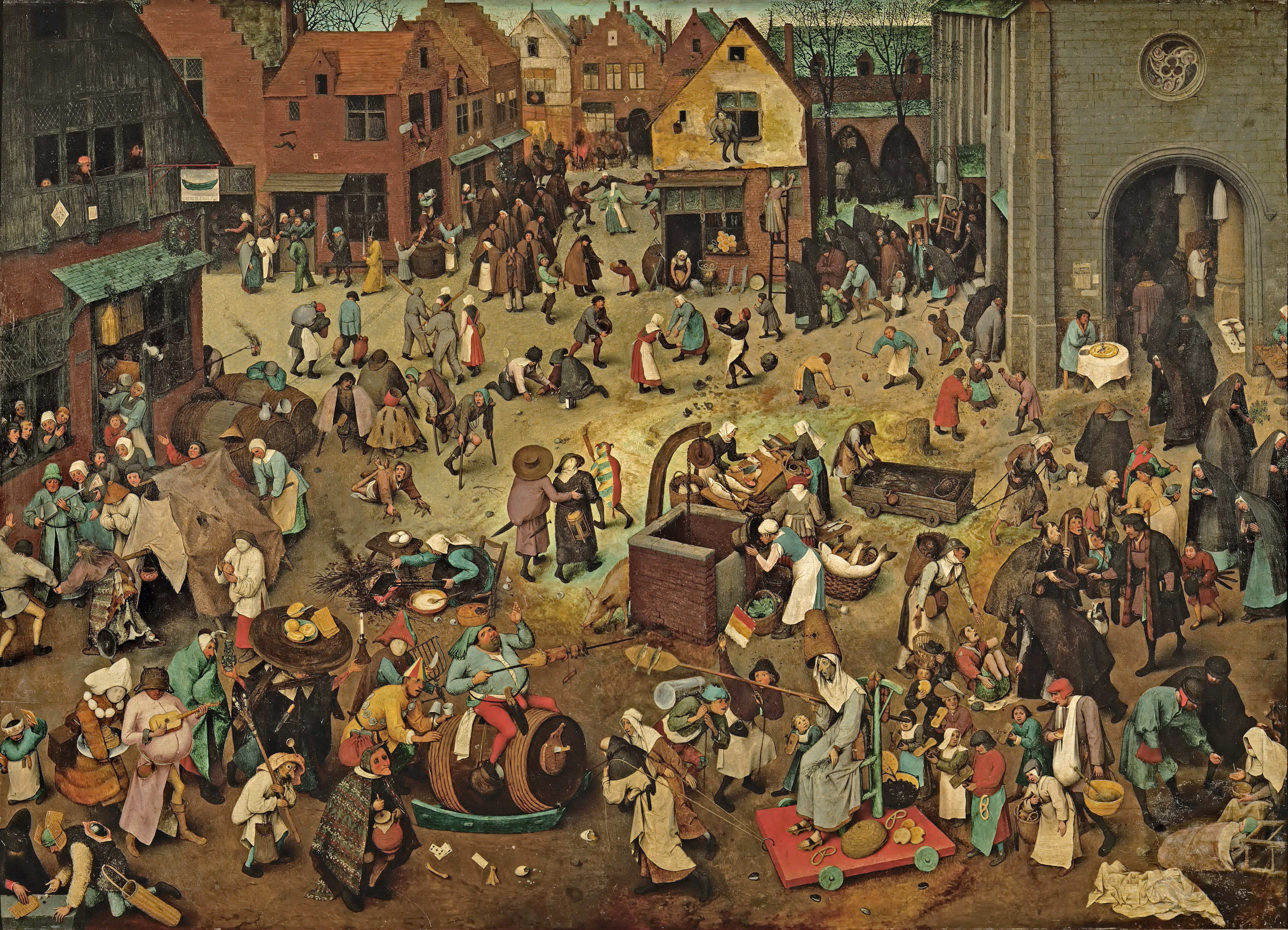 Walka karnawału z postem, Pieter Bruegel, 1559