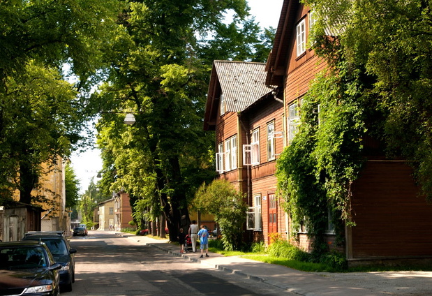 Ulica w dzielnicy Kalamaja.