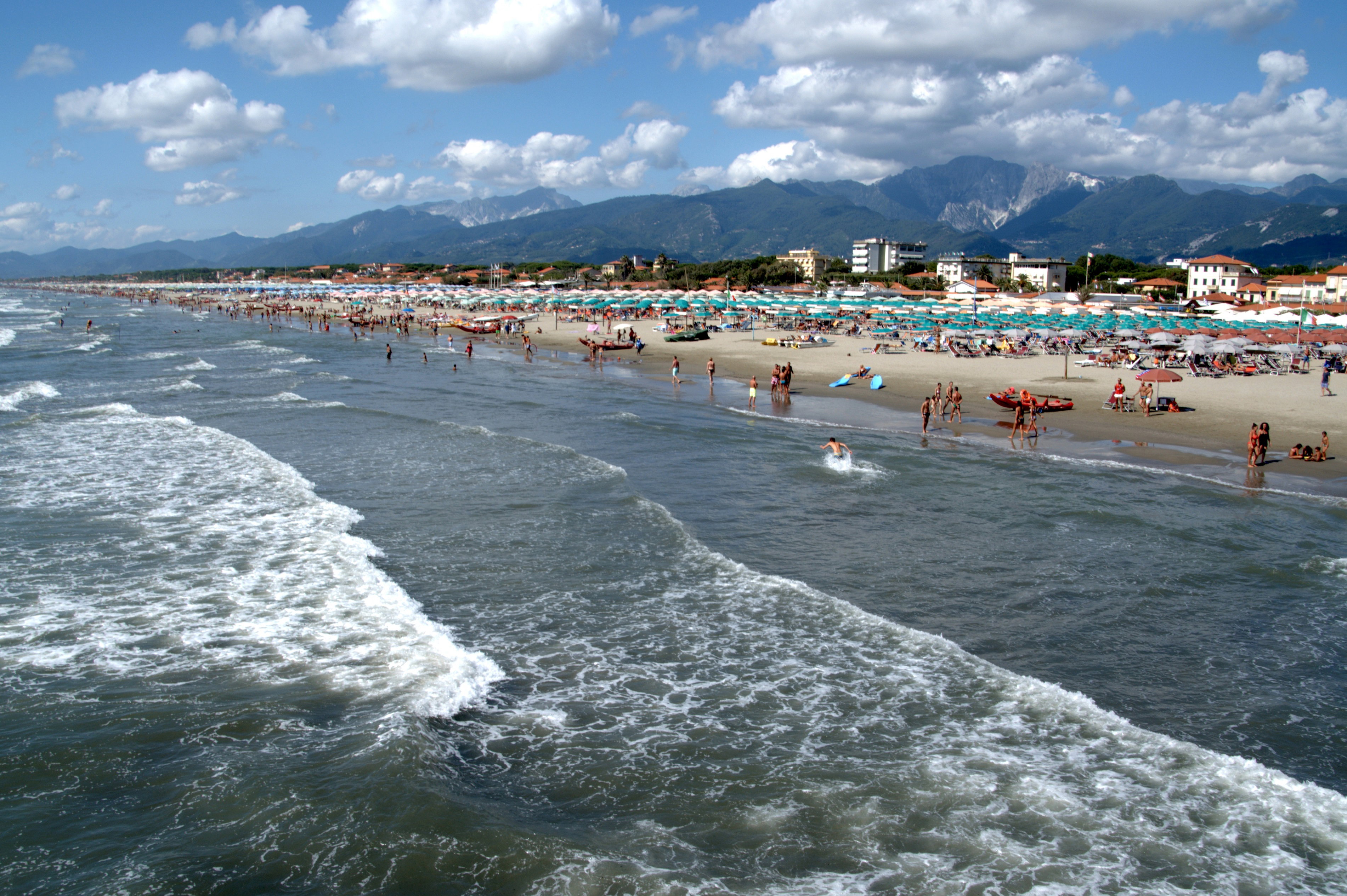 Miejscowość Marina di Pietrasanta w Versilii w Toskanii