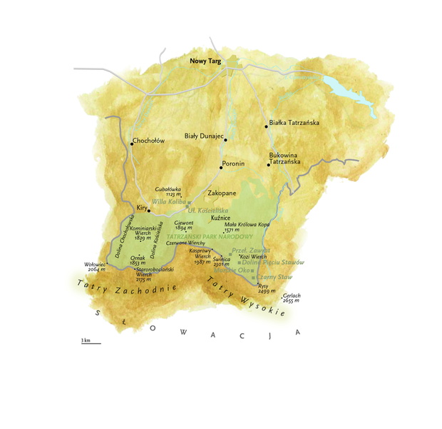 Bukowina mapa TATRY