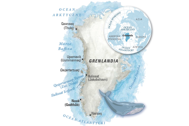 mapa grenlandia