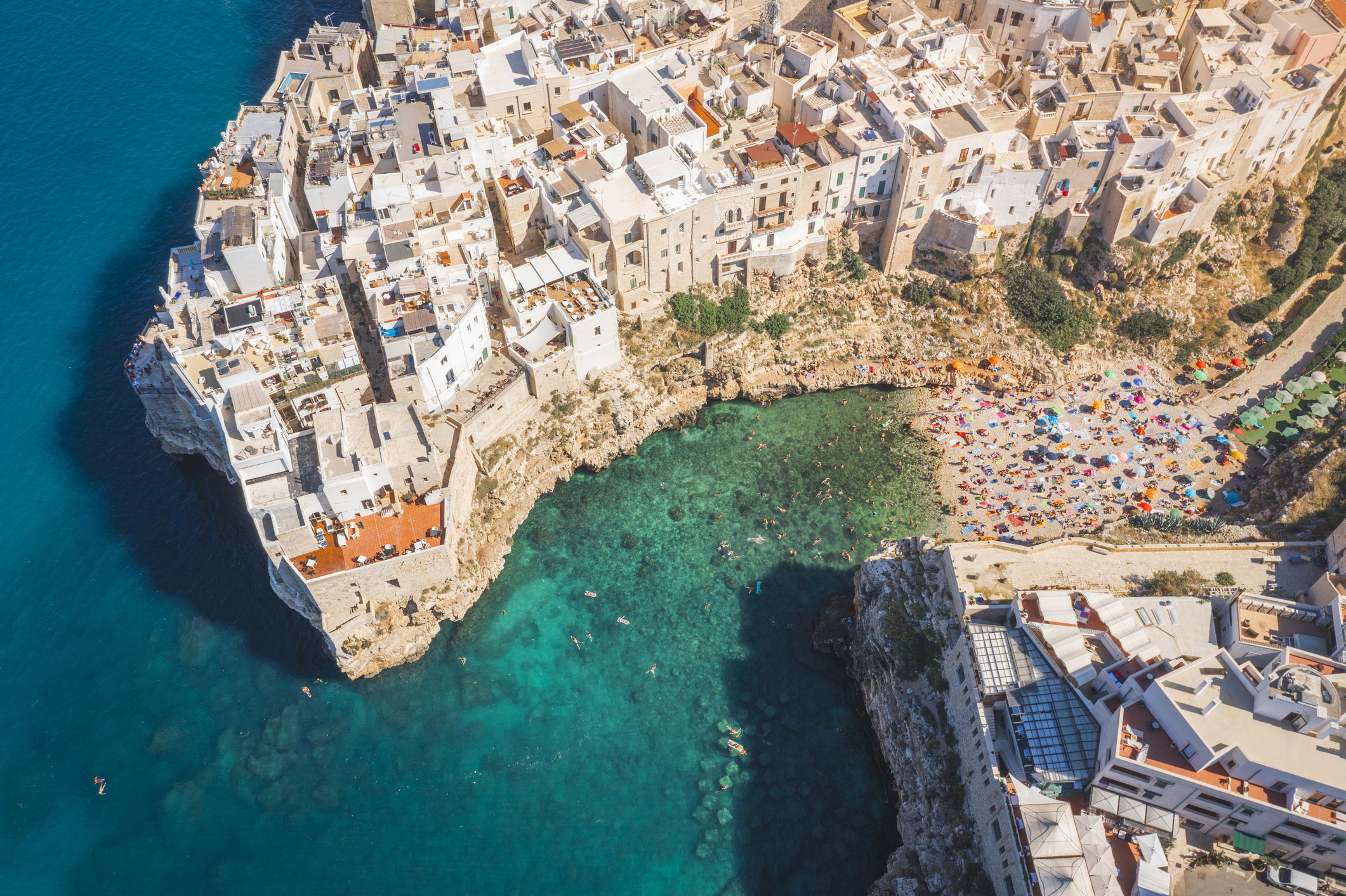 Polignano e Mare, Bari plaże