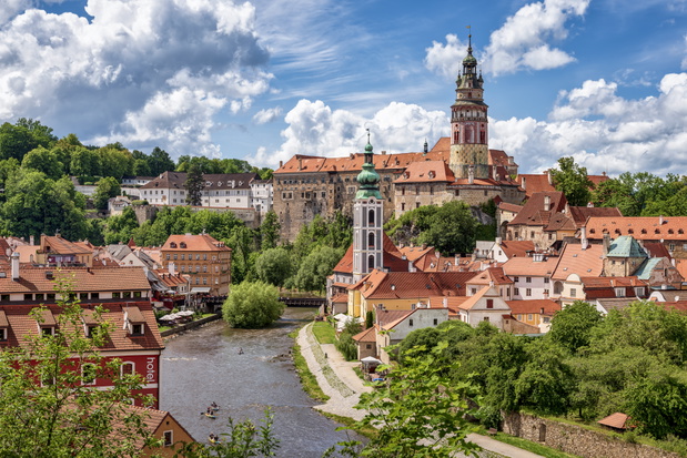 Widok na Zamek w Czeskim Krumlovie