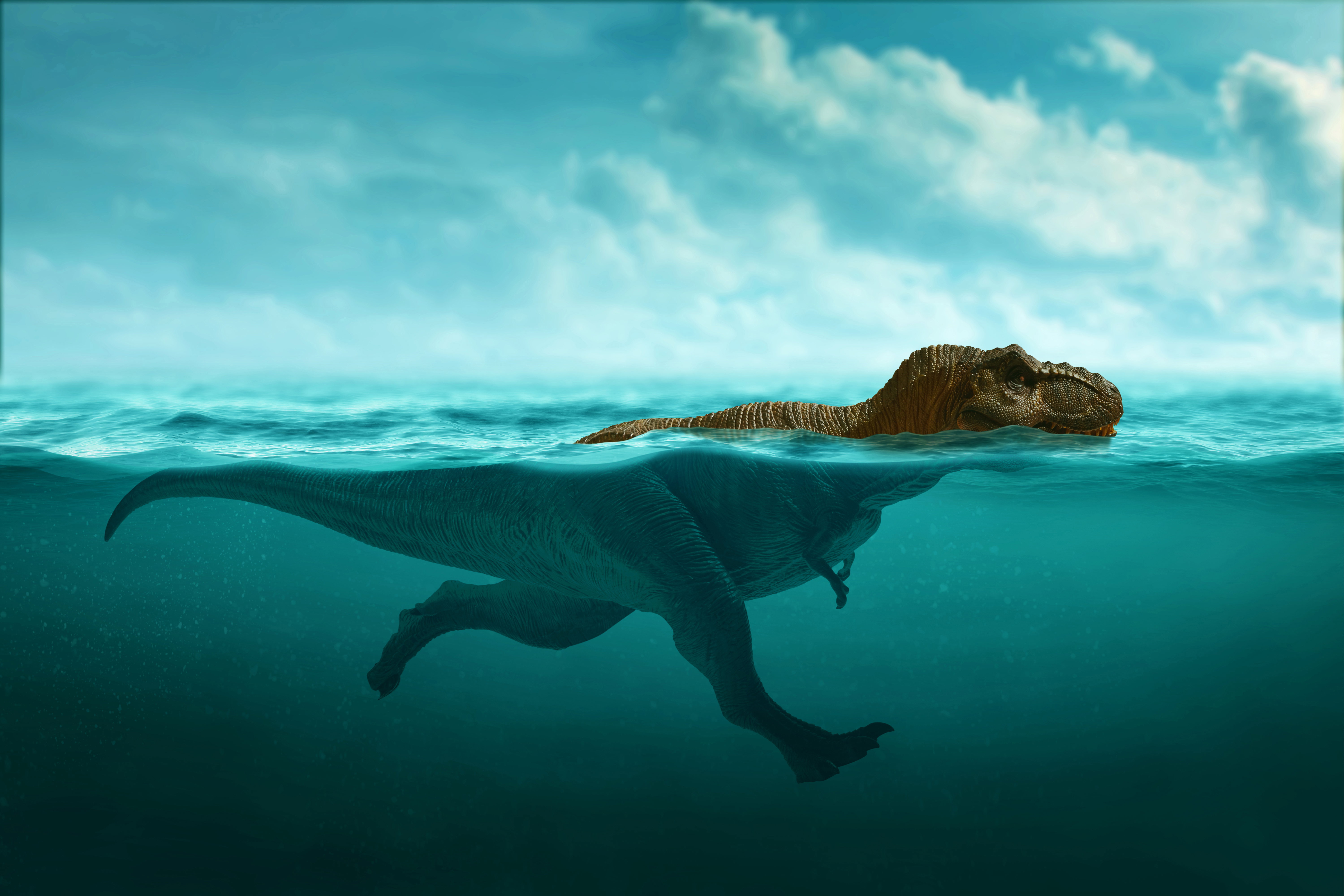 Wbrew temu, co pokazują filmy i książki, prawdziwy Tyrannosaurus rex był co najwyżej niezdarnym pływakiem