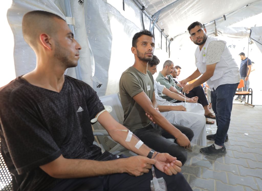Palestyńczycy gaza transfuzja krwi