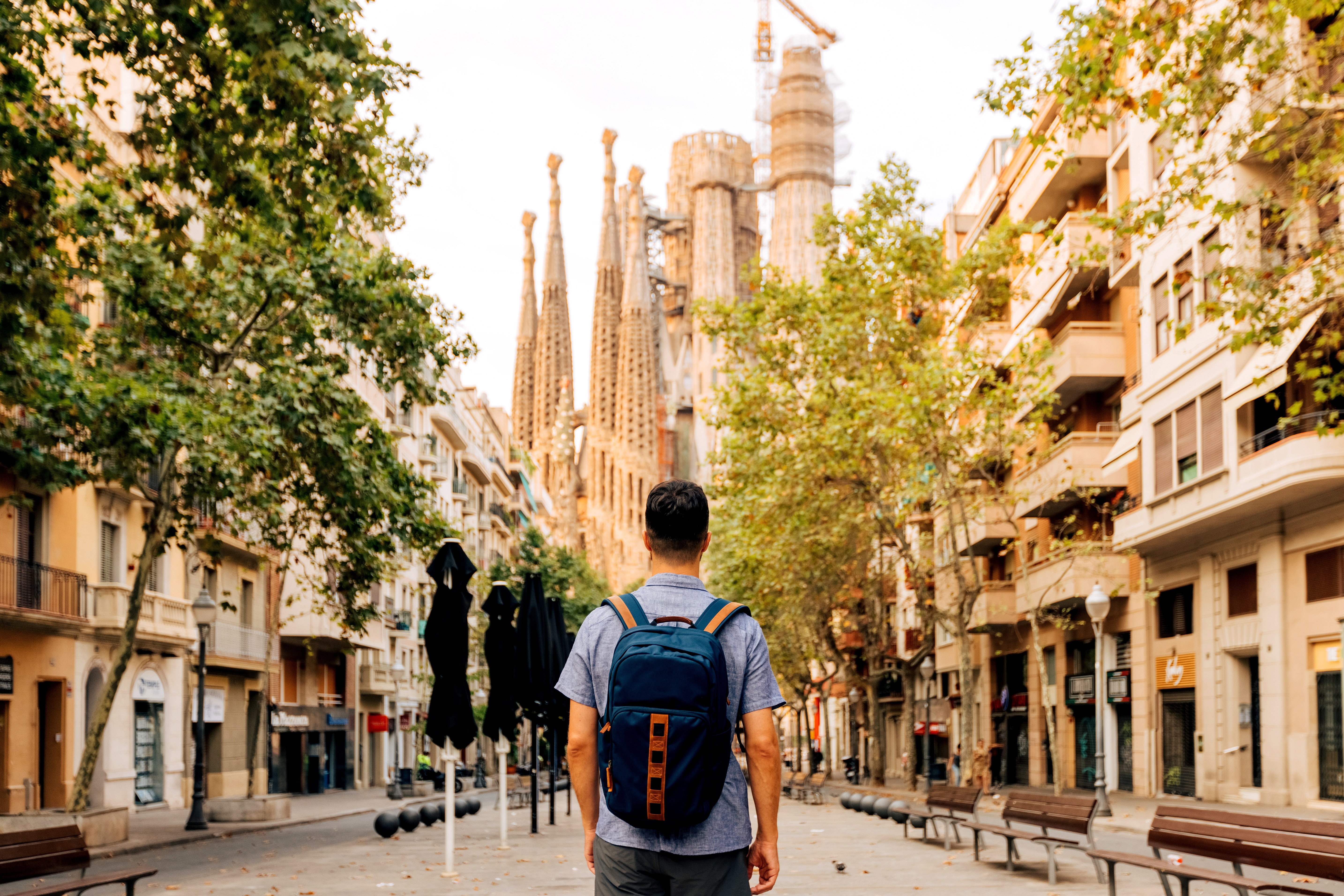 widok na bazylikę Sagrada Familia
