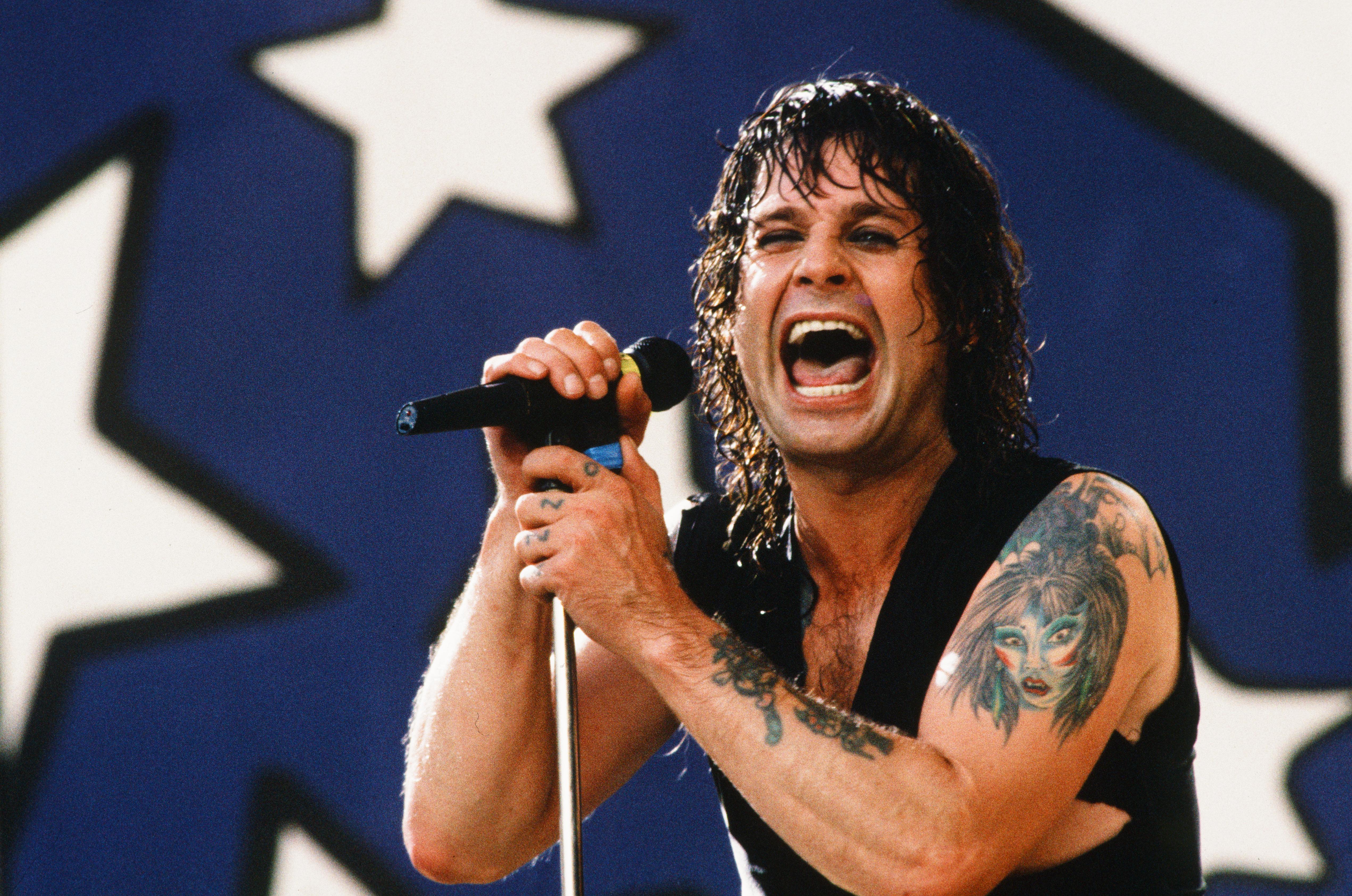 Ozzy Osbourne podczas występu na Moscow Music Peace Festival, Stadion Łużniki, Moskwa, ZSRR, 12–13 sierpnia 1989 roku.