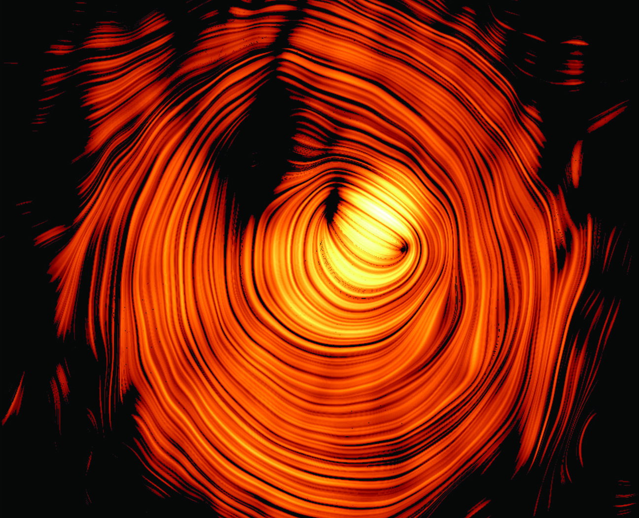 Stworzony przez astronomów obraz dżetu PKS 1424+240 przypomina  "Oko Saurona”