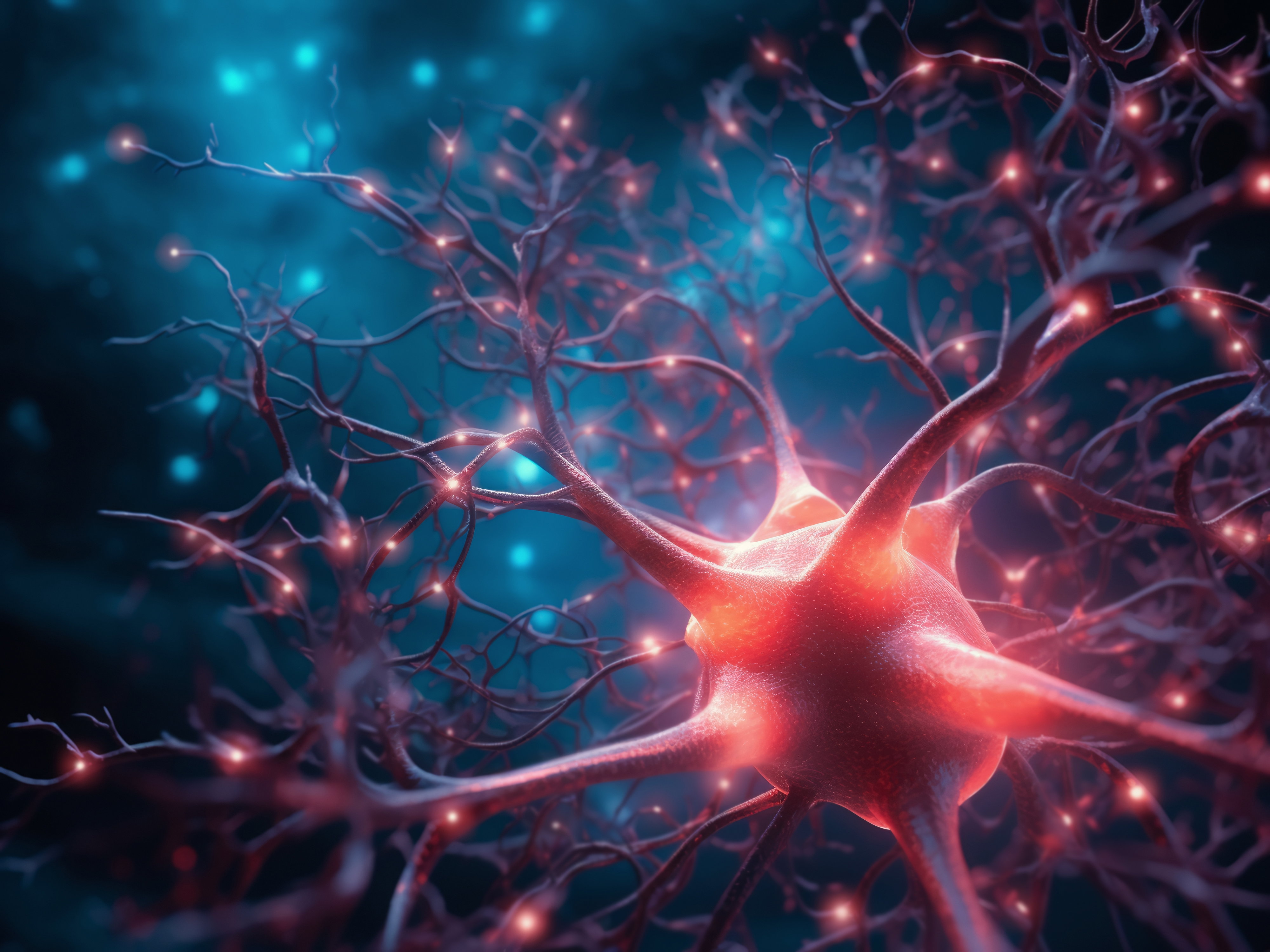 Neuron,Conceptual,Image,Of,Human,Nervous,System.,3d,Illustration,Of