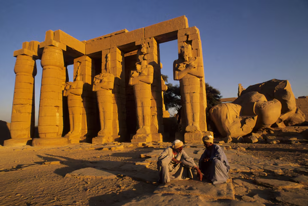 Ramesseum w Luksorze, wzniesione jako świątynia grobowa Ramzesa II. Luksor, Egipt.