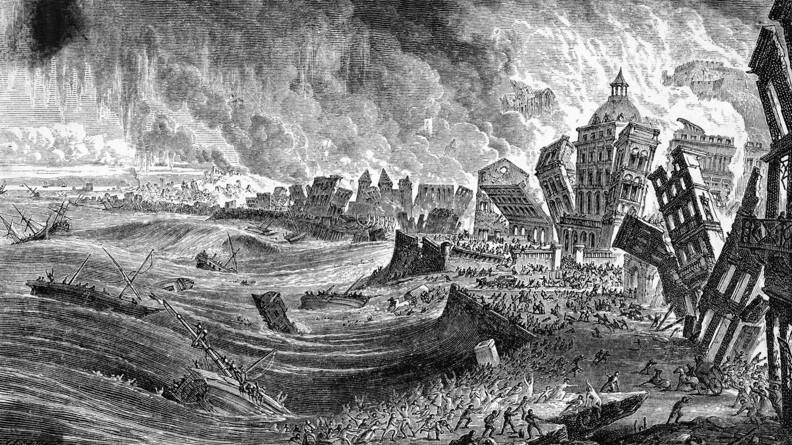 Trzęsienie ziemi w Lizbonie w 1755 roku. Naukowcy dopiero teraz znaleźli winną mu szczelinę tektoniczną