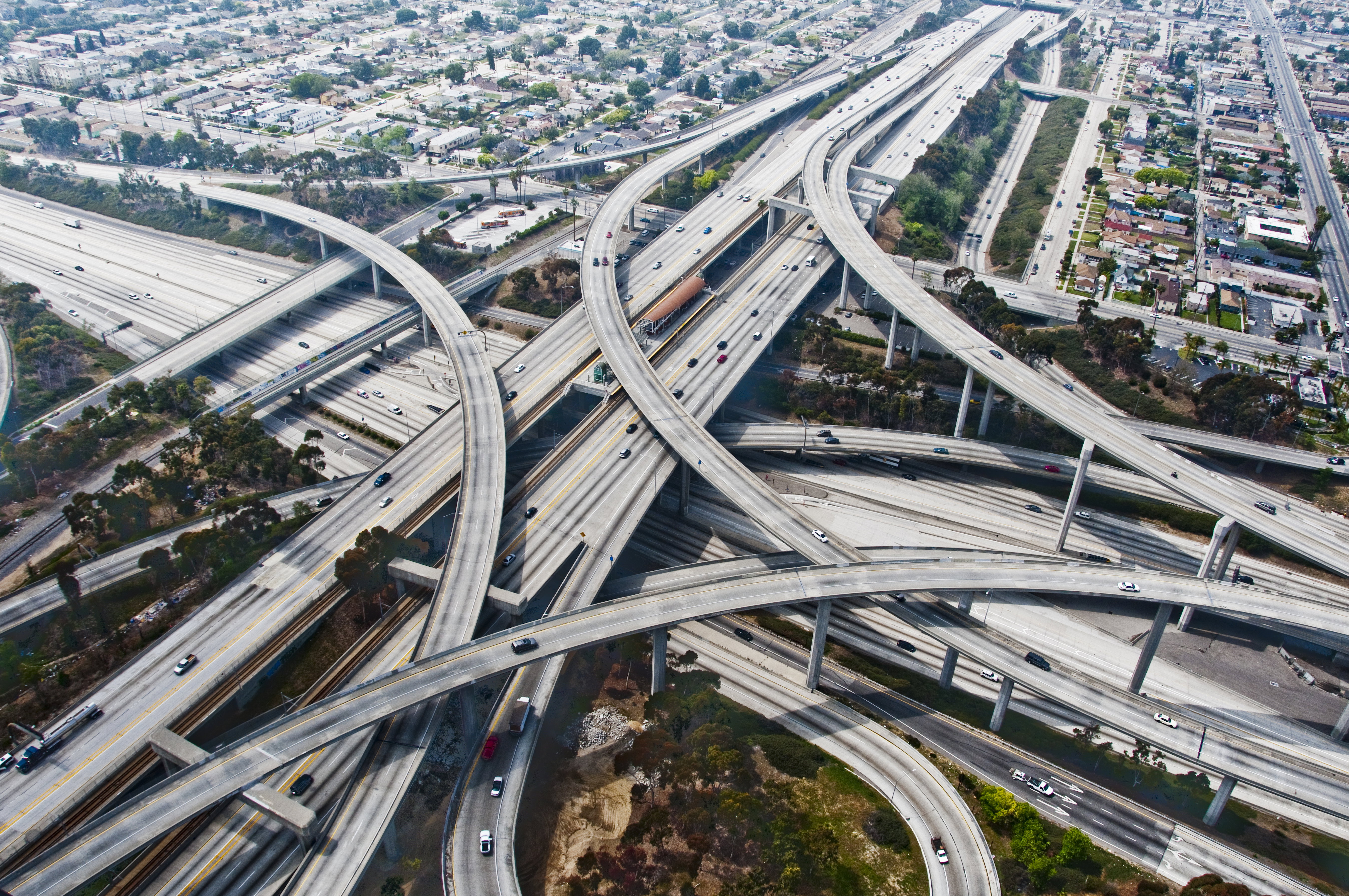 Autostrada w Los Angeles na skrzyżowaniu Interstate 110 i 105.